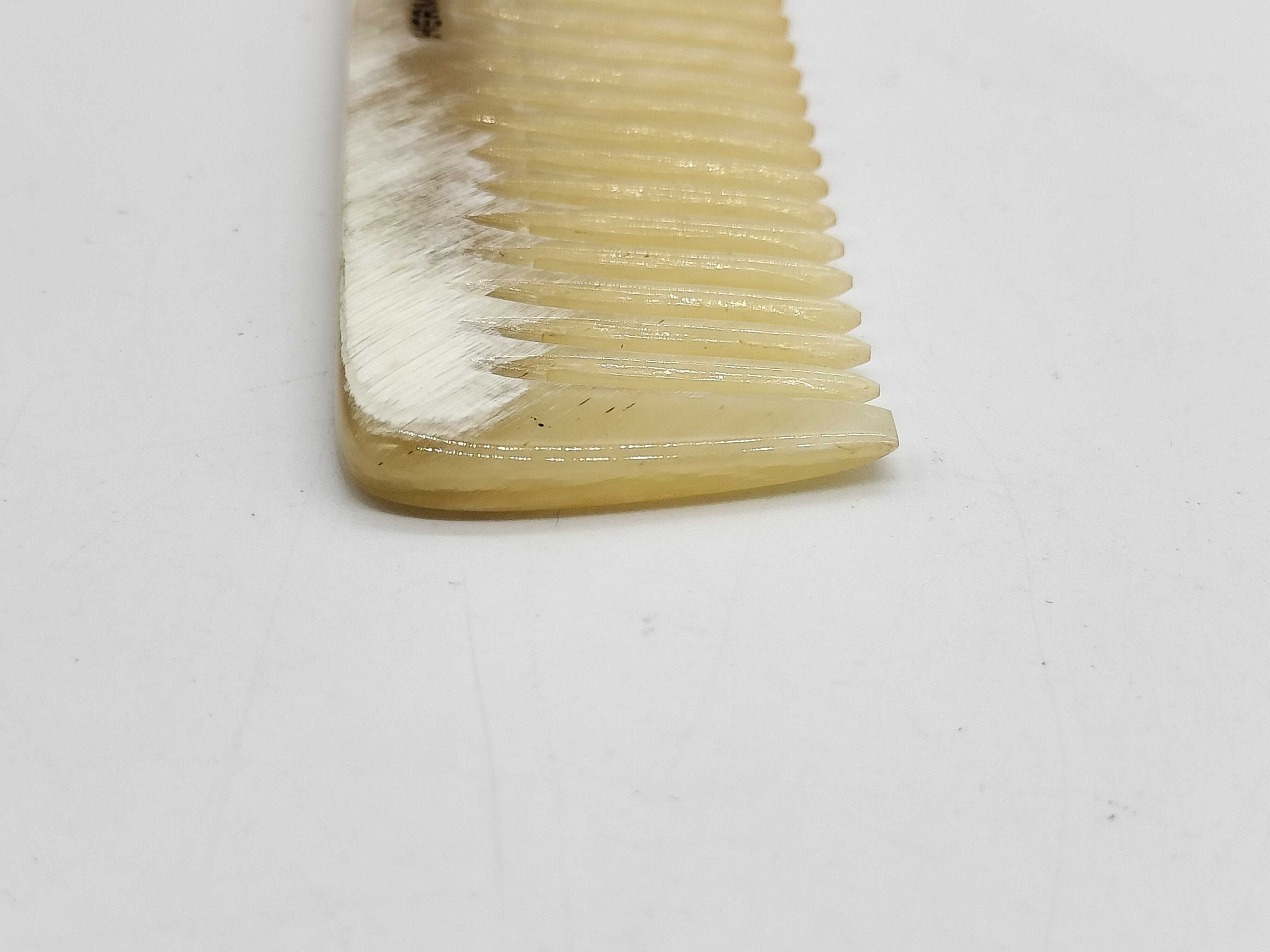 Hermes Buffalo Horn Pocket Comb with Black Leather Case