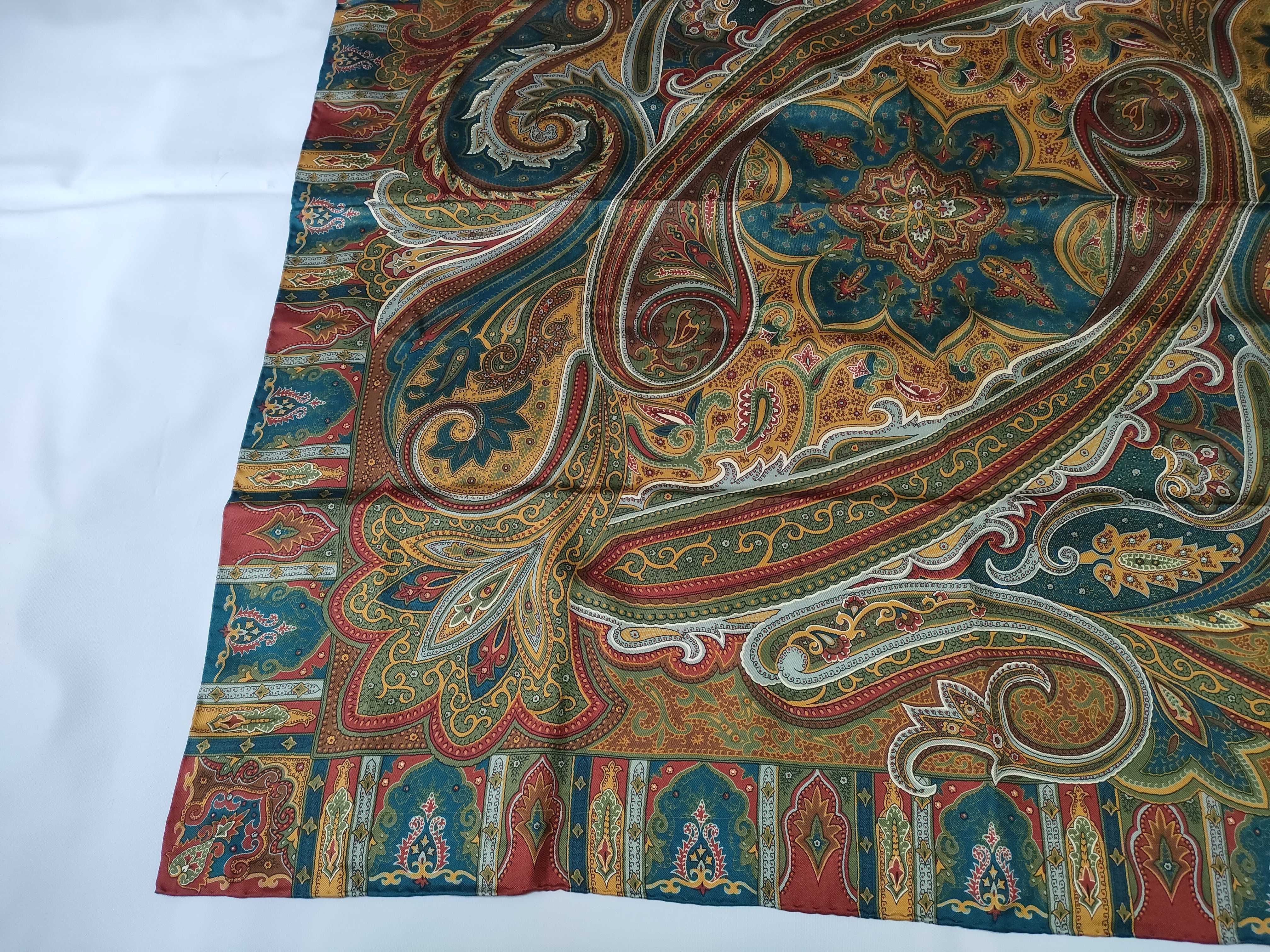 Yves Saint Laurent Vintage Silk Paisley Square Scarf