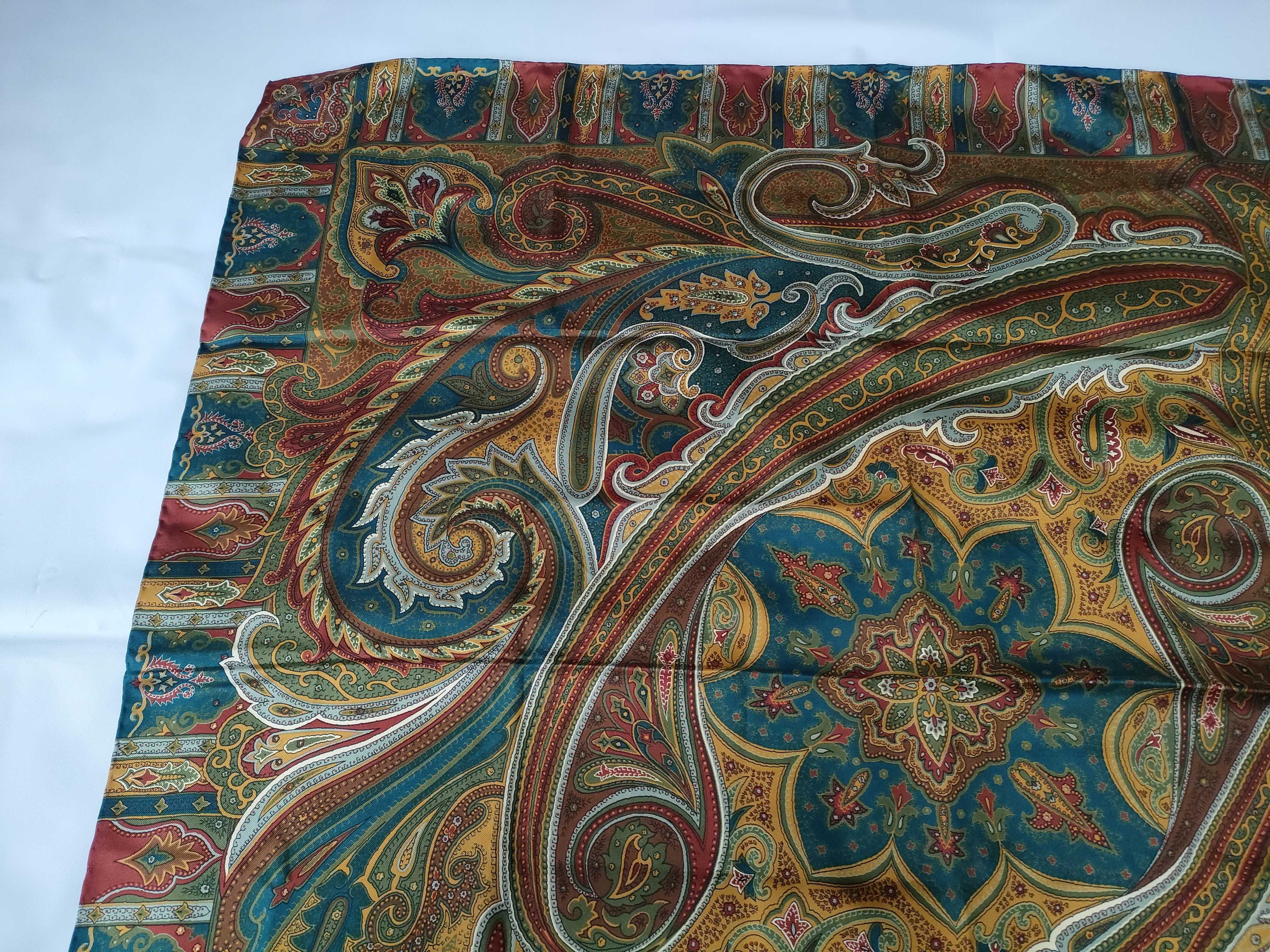 Yves Saint Laurent Vintage Silk Paisley Square Scarf