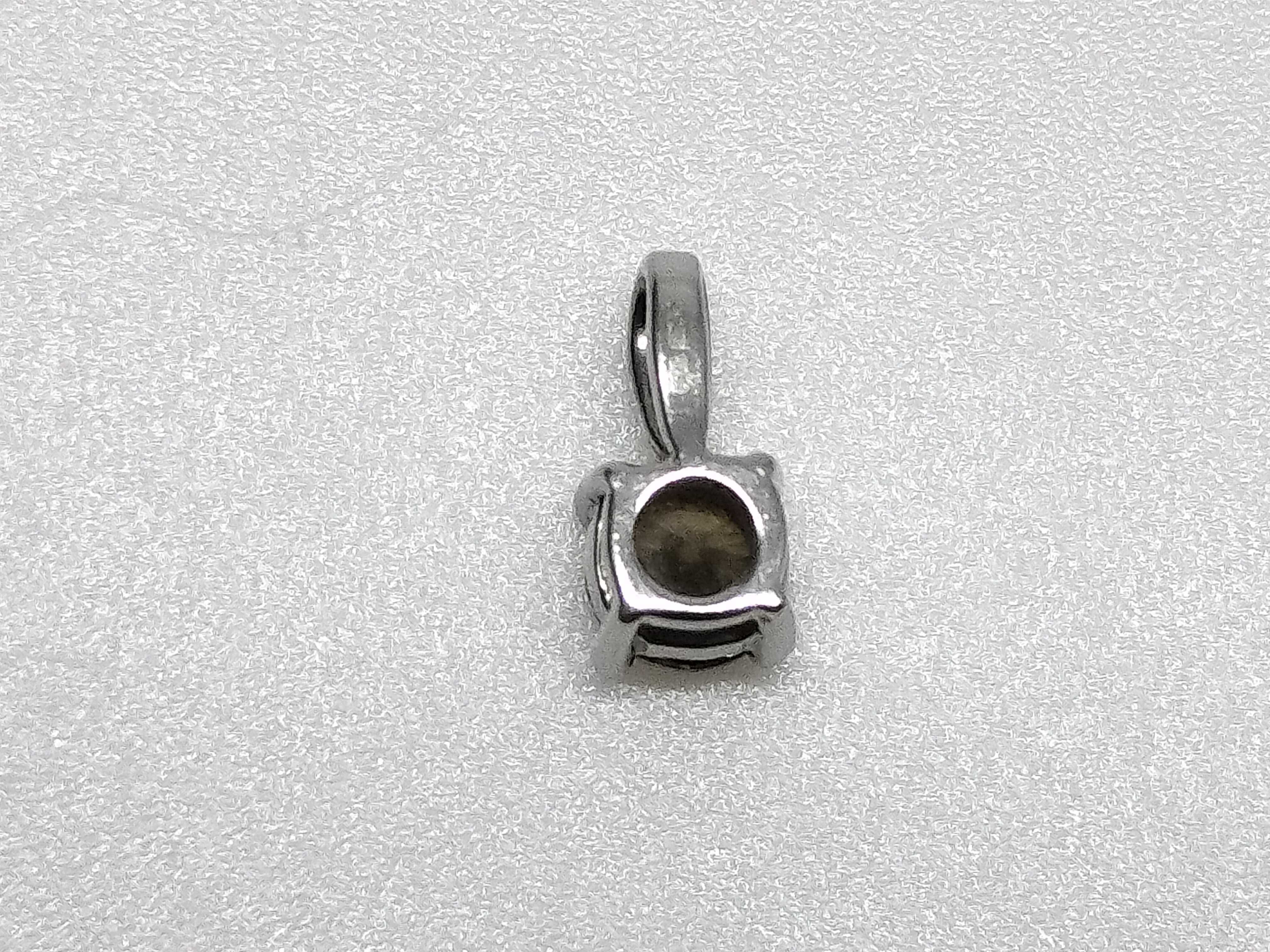 Champagne Diamond and Pt950 Platinum Solitaire Pendant