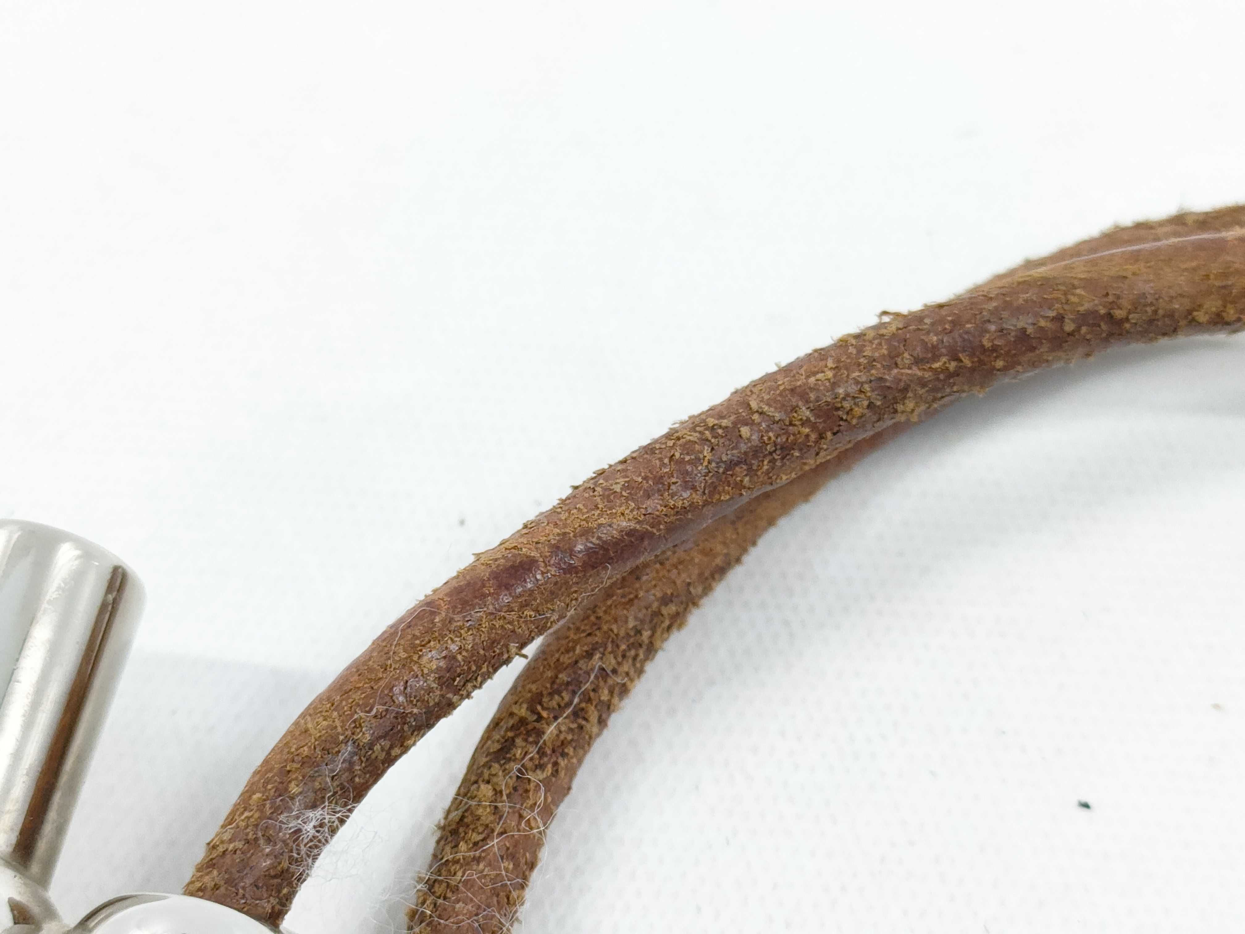 Hermes Tournis Tresse Brown Leather Wrap Bracelet
