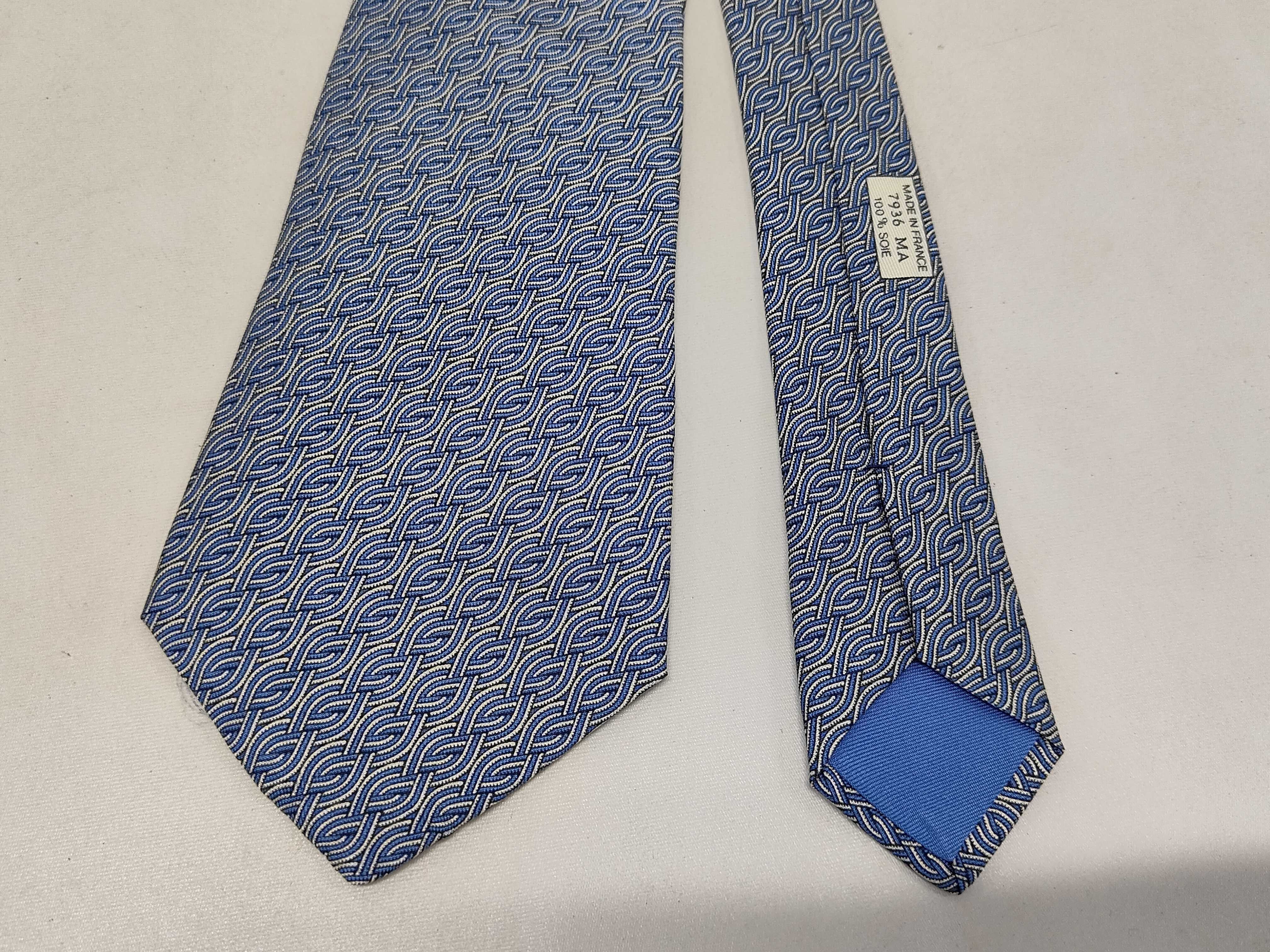 Hermes Paris Men's Silk Necktie Pattern 7936 MA