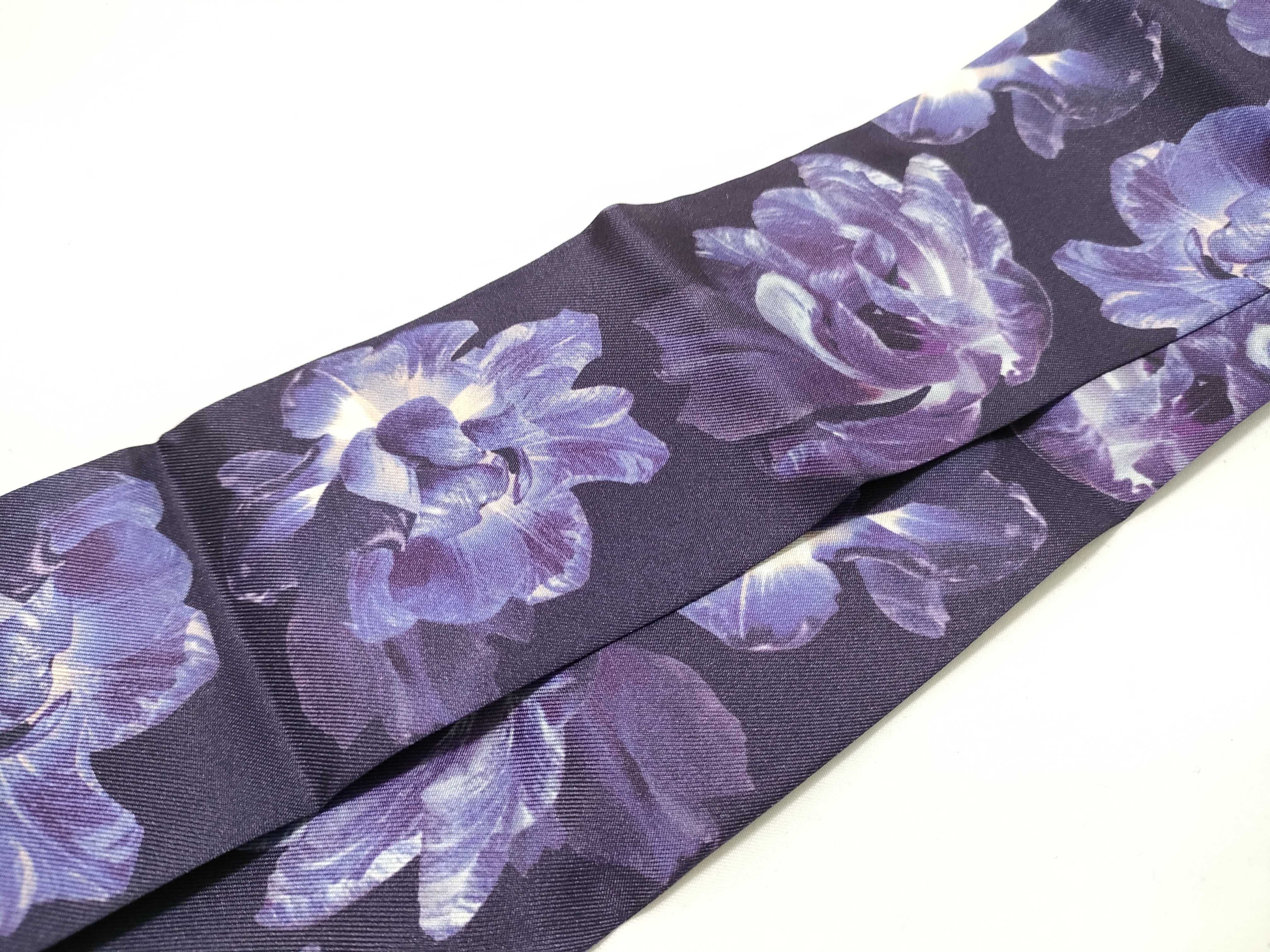 Salvatore Ferragamo Floral Print Silk Skinny Scarf