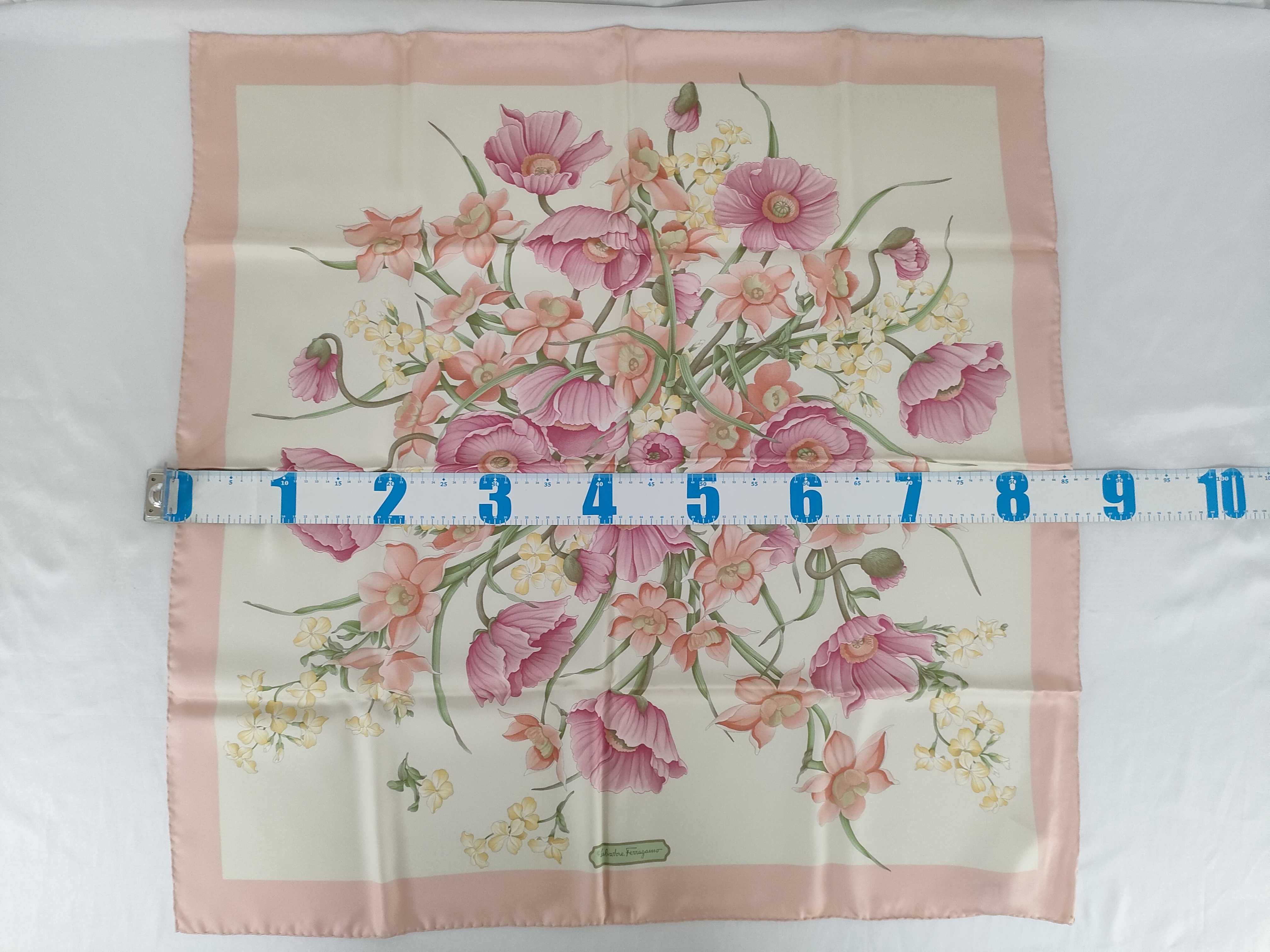 Salvatore Ferragamo Floral Silk Scarf with Box
