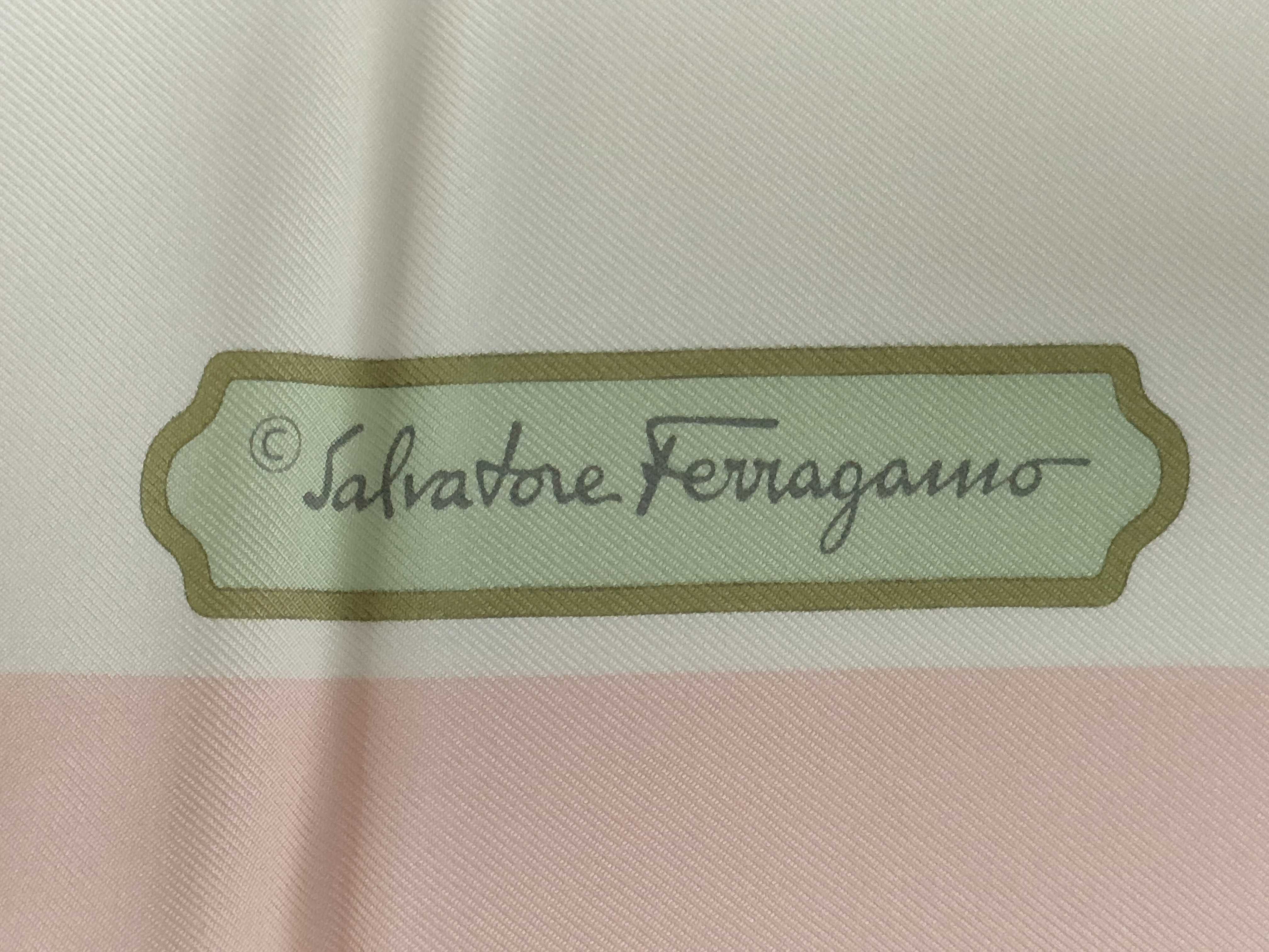 Salvatore Ferragamo Floral Silk Scarf with Box