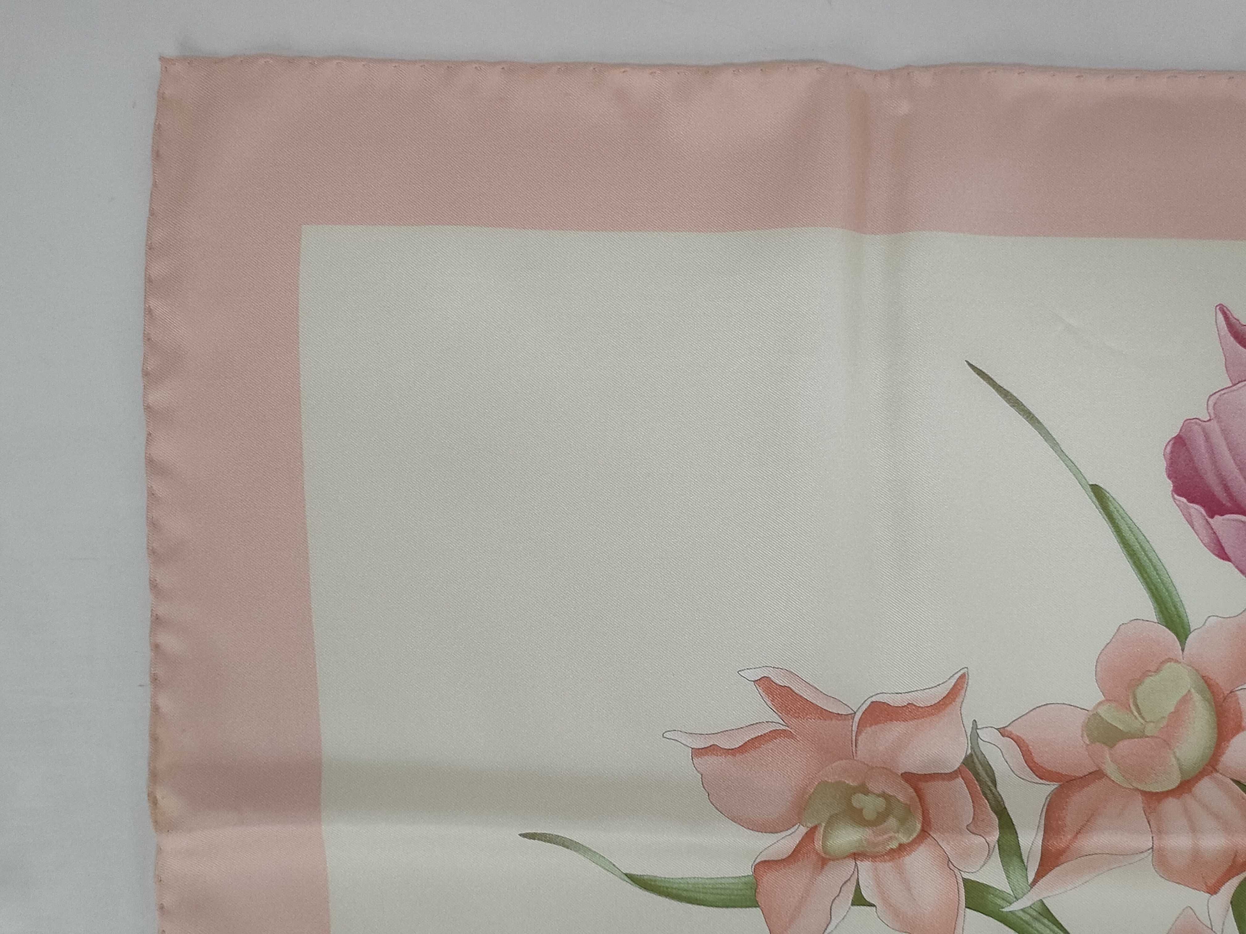 Salvatore Ferragamo Floral Silk Scarf with Box