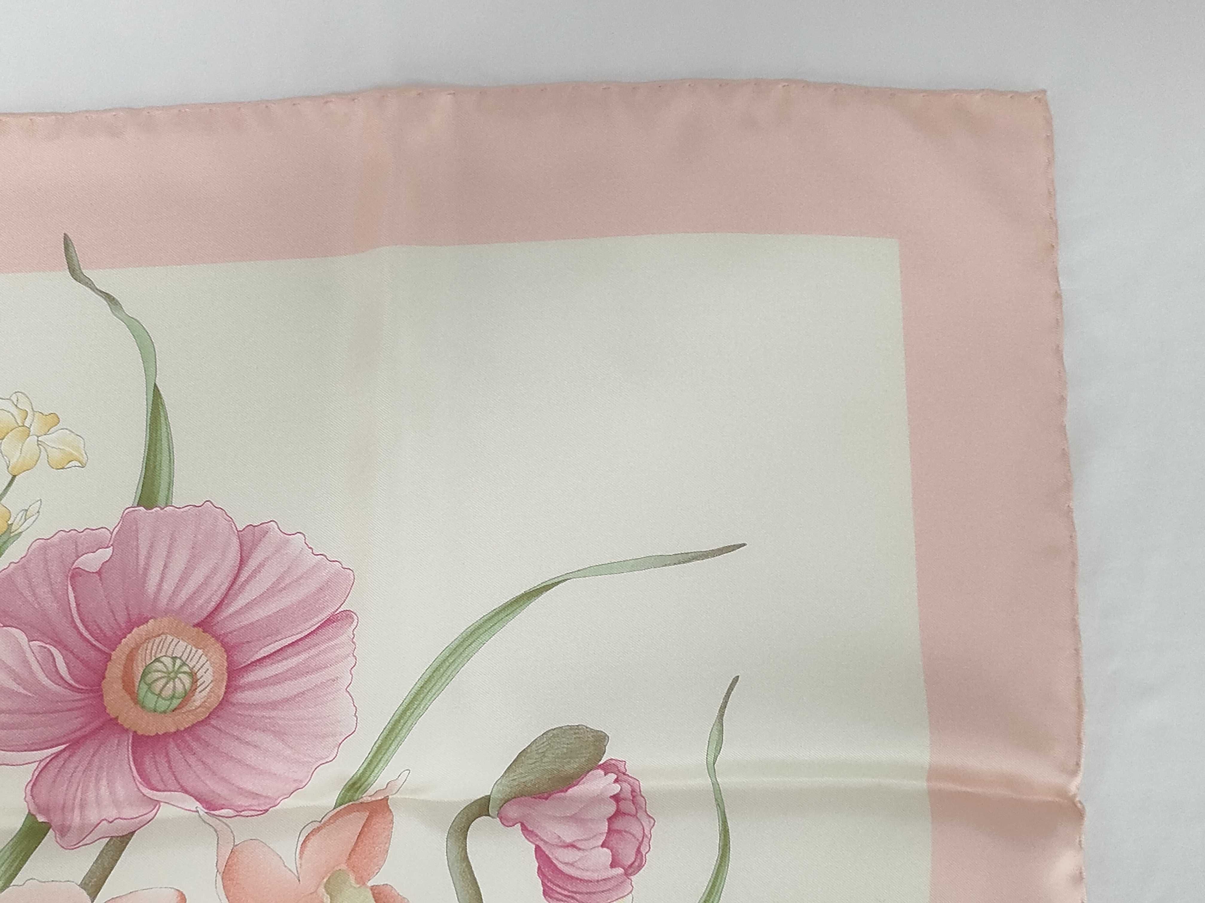 Salvatore Ferragamo Floral Silk Scarf with Box