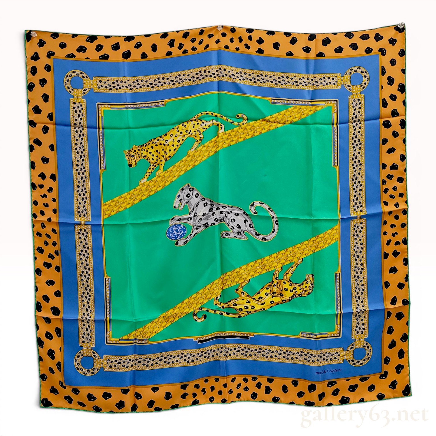 Must de Cartier Silk Panthere Scarf