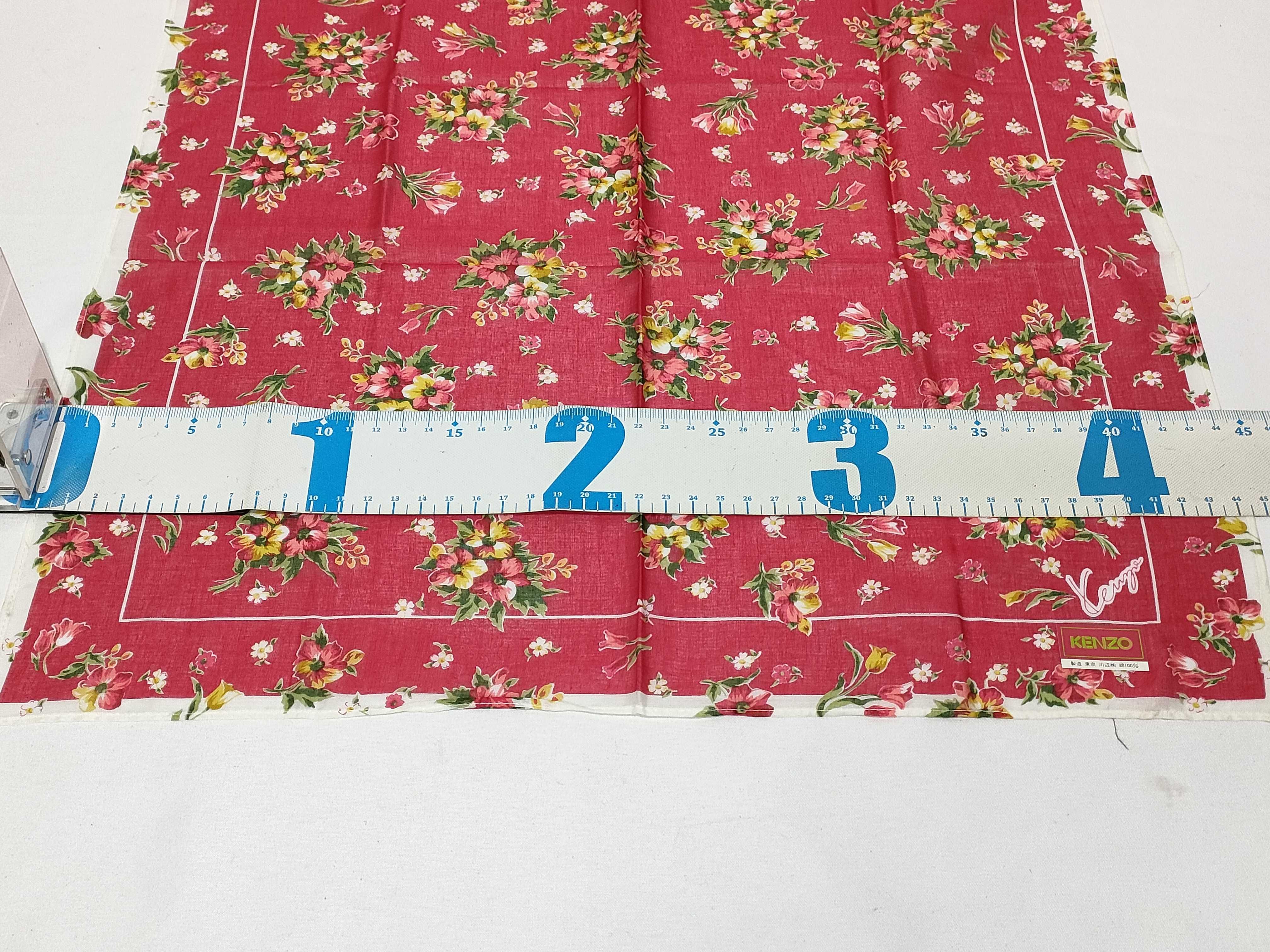 Four Kenzo Paris Printed Cotton Handkerchiefs