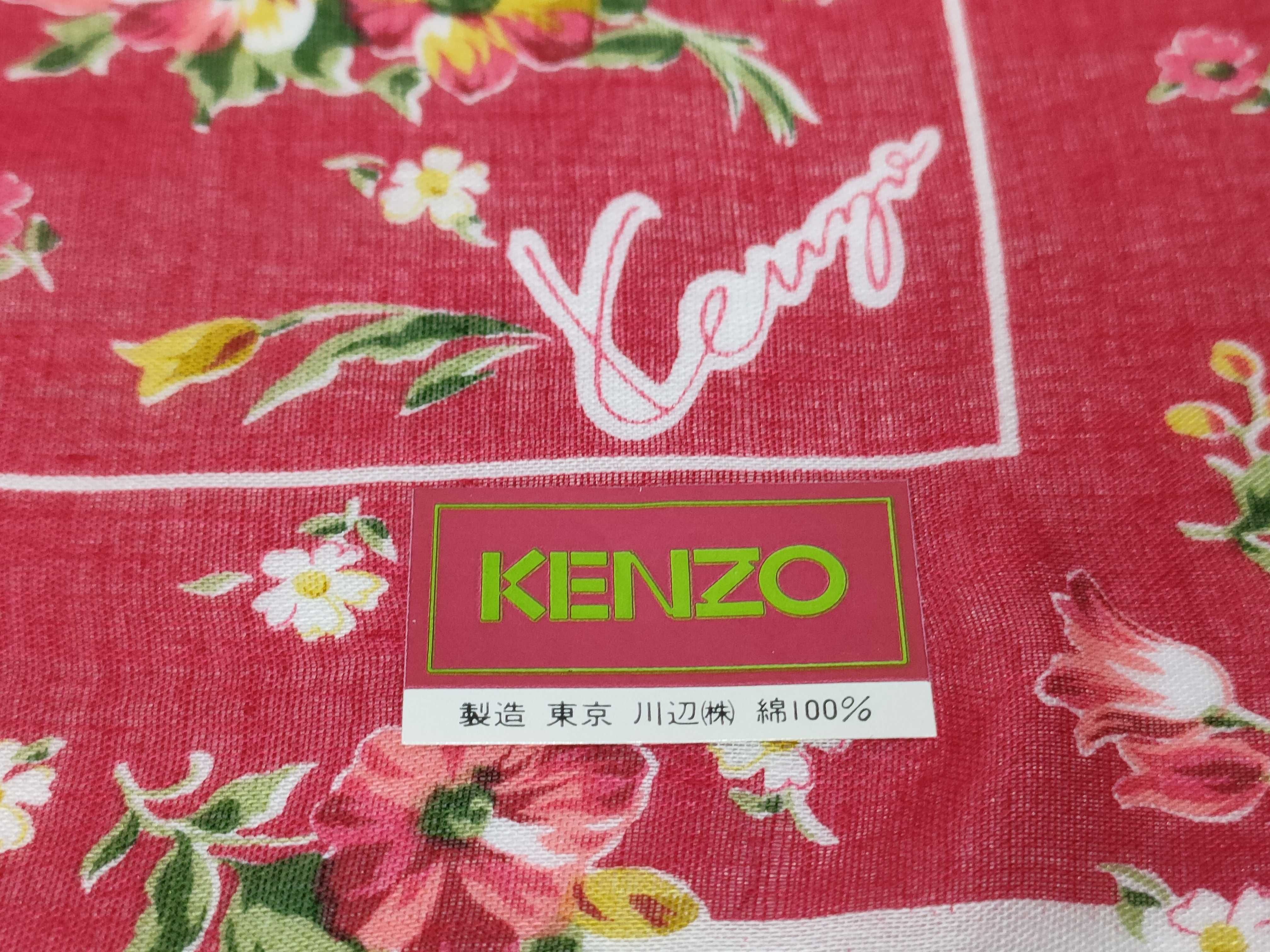 Four Kenzo Paris Printed Cotton Handkerchiefs