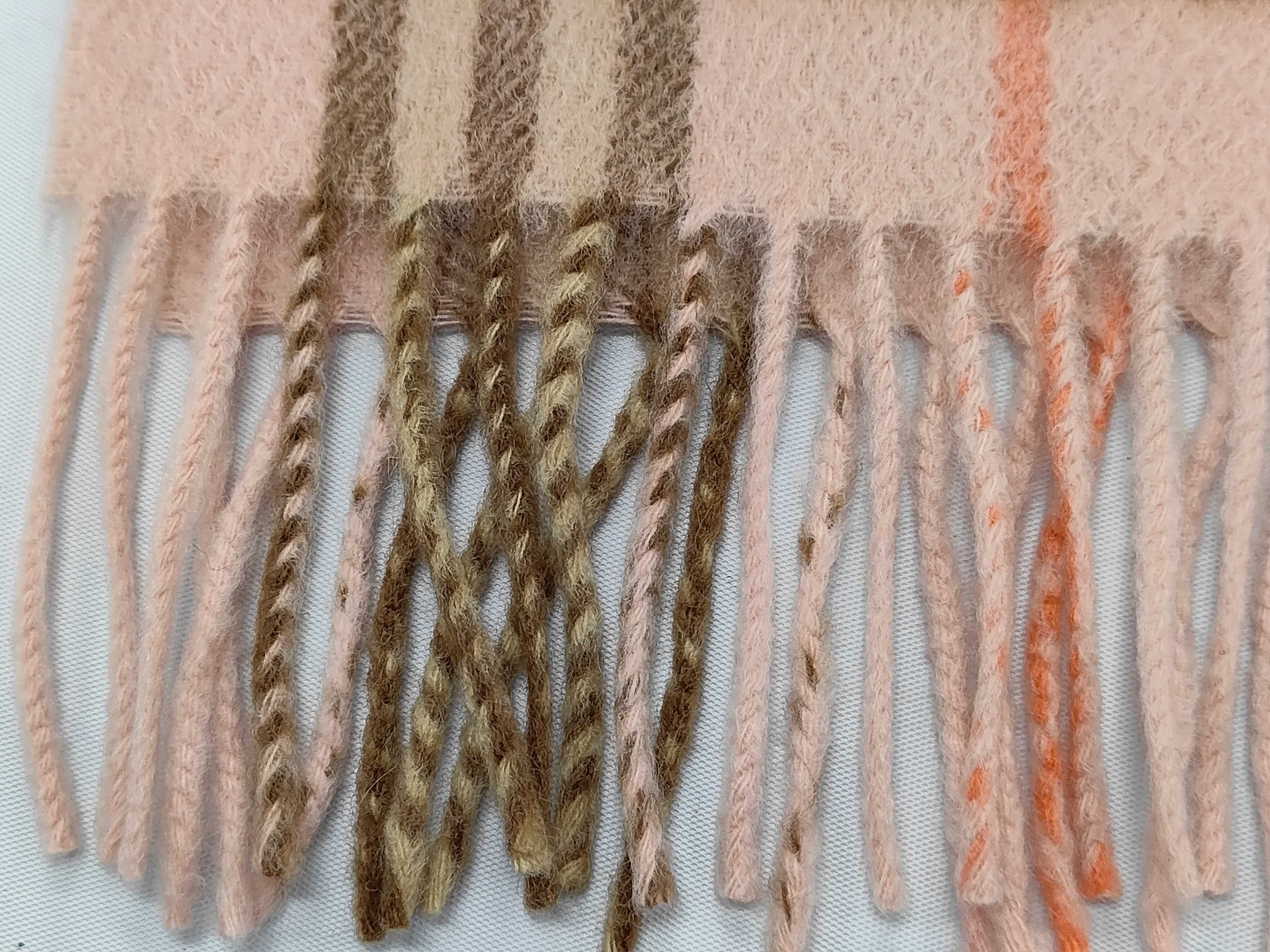 Burberrys of London Pink Cashmere Nova Check Scarf