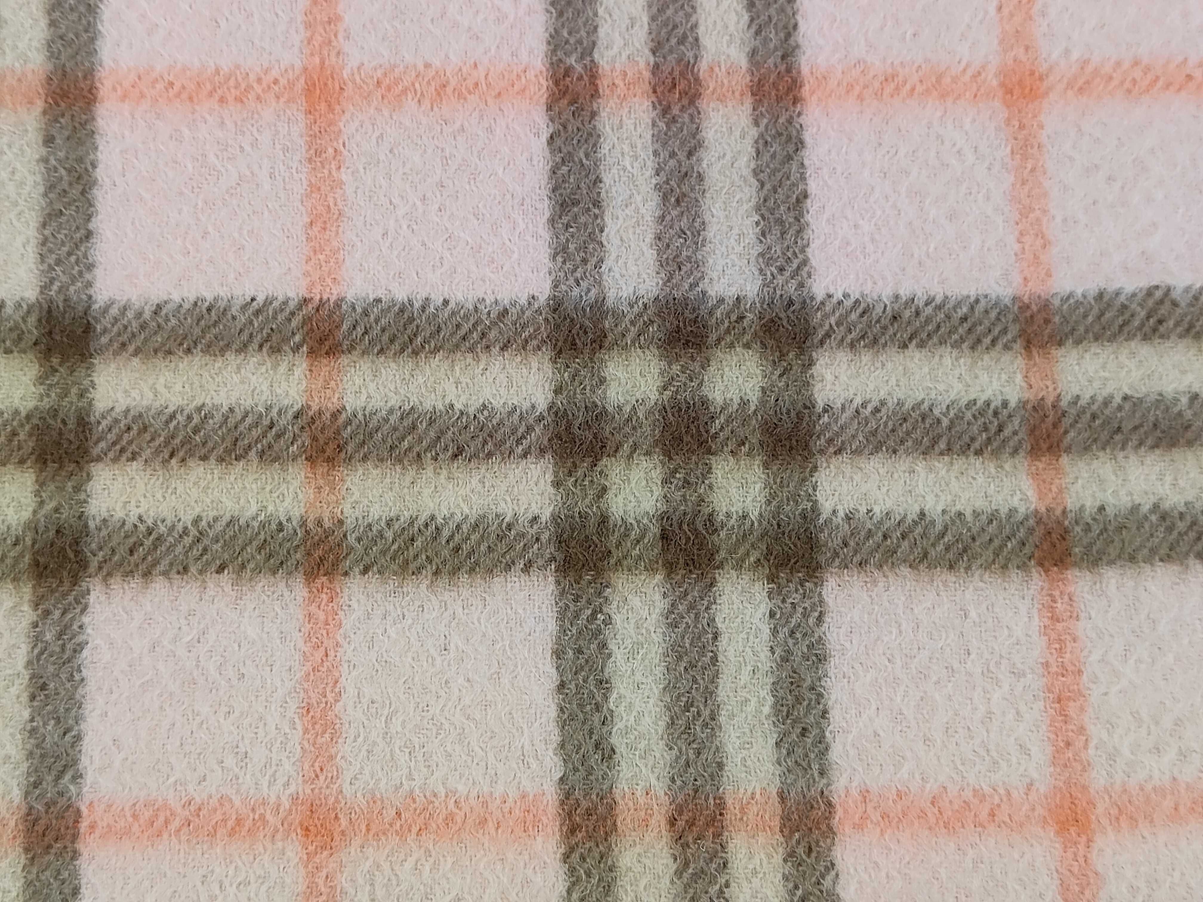 Burberrys of London Pink Cashmere Nova Check Scarf