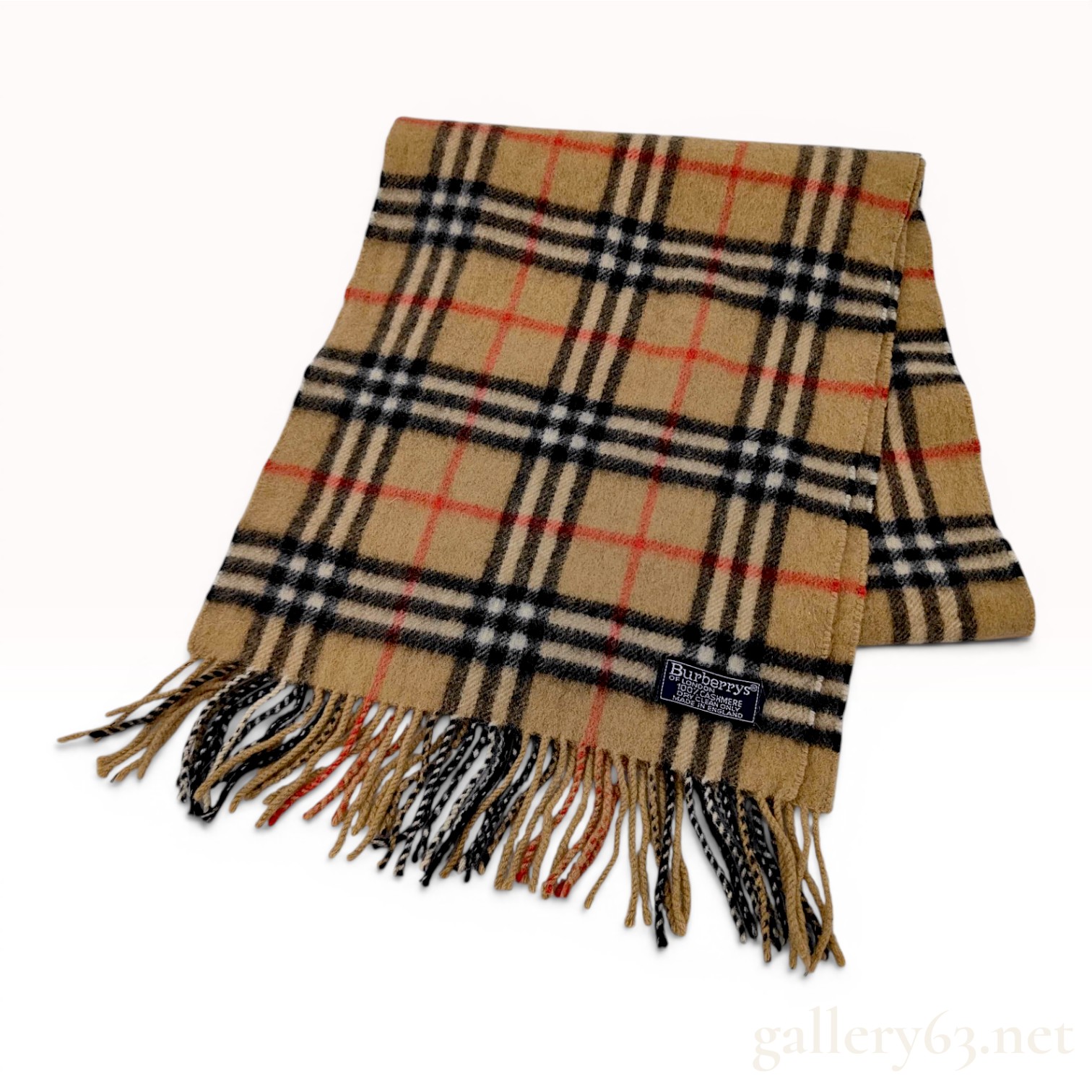 Vintage Burberrys of London Cashmere Check Scarf