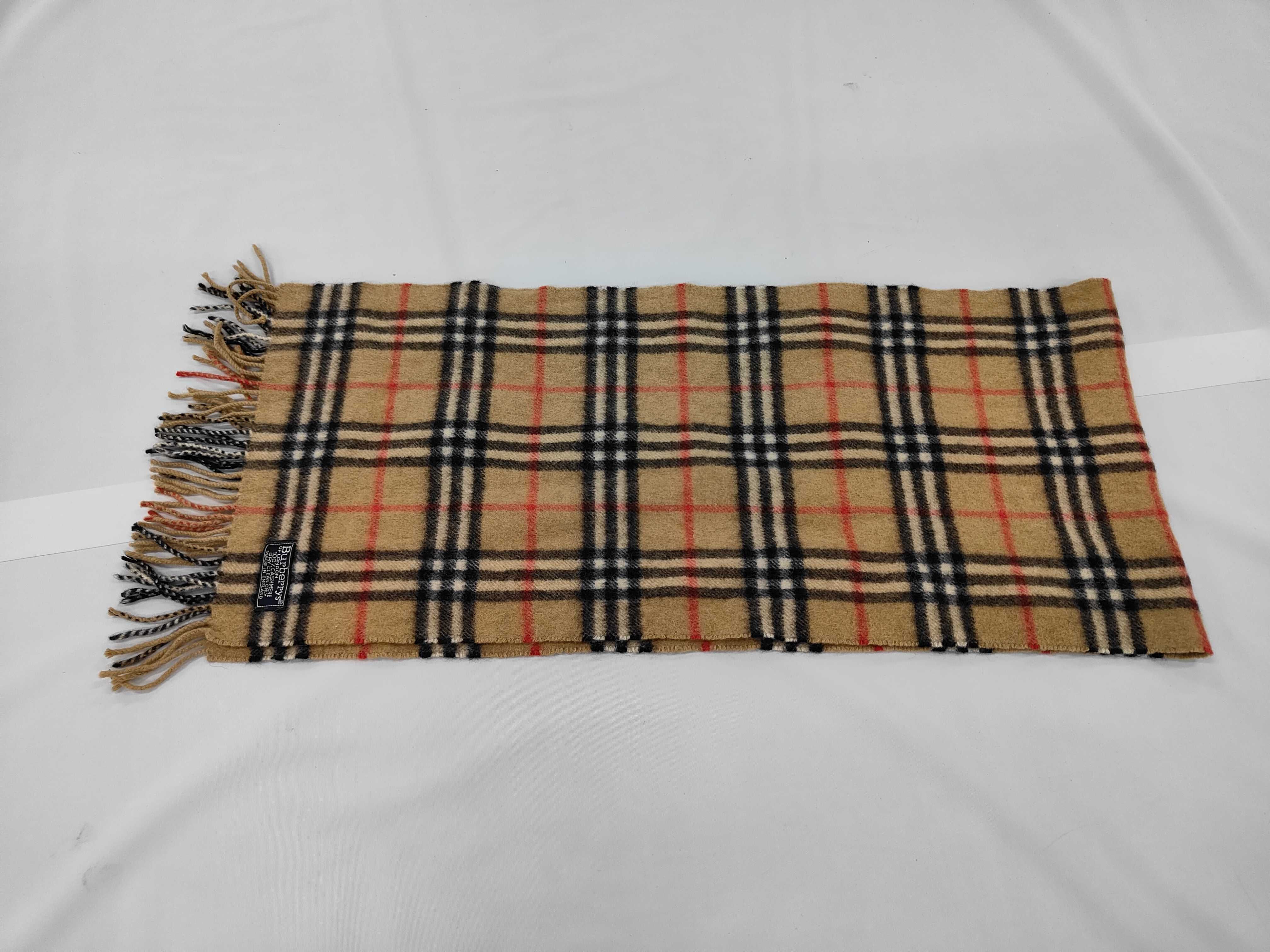 Vintage Burberrys of London Cashmere Check Scarf