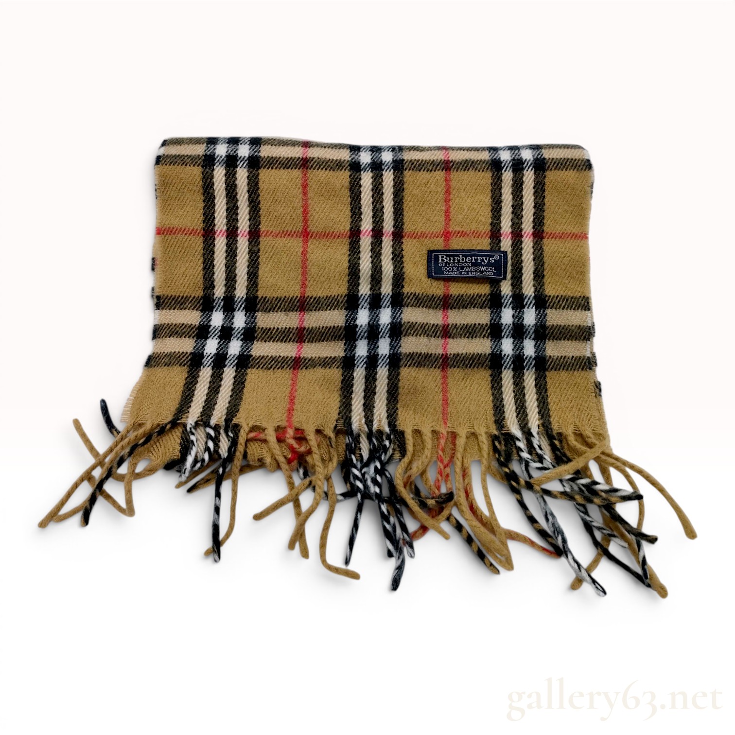 Vintage Burberrys of London Nova Check Lambswool Scarf