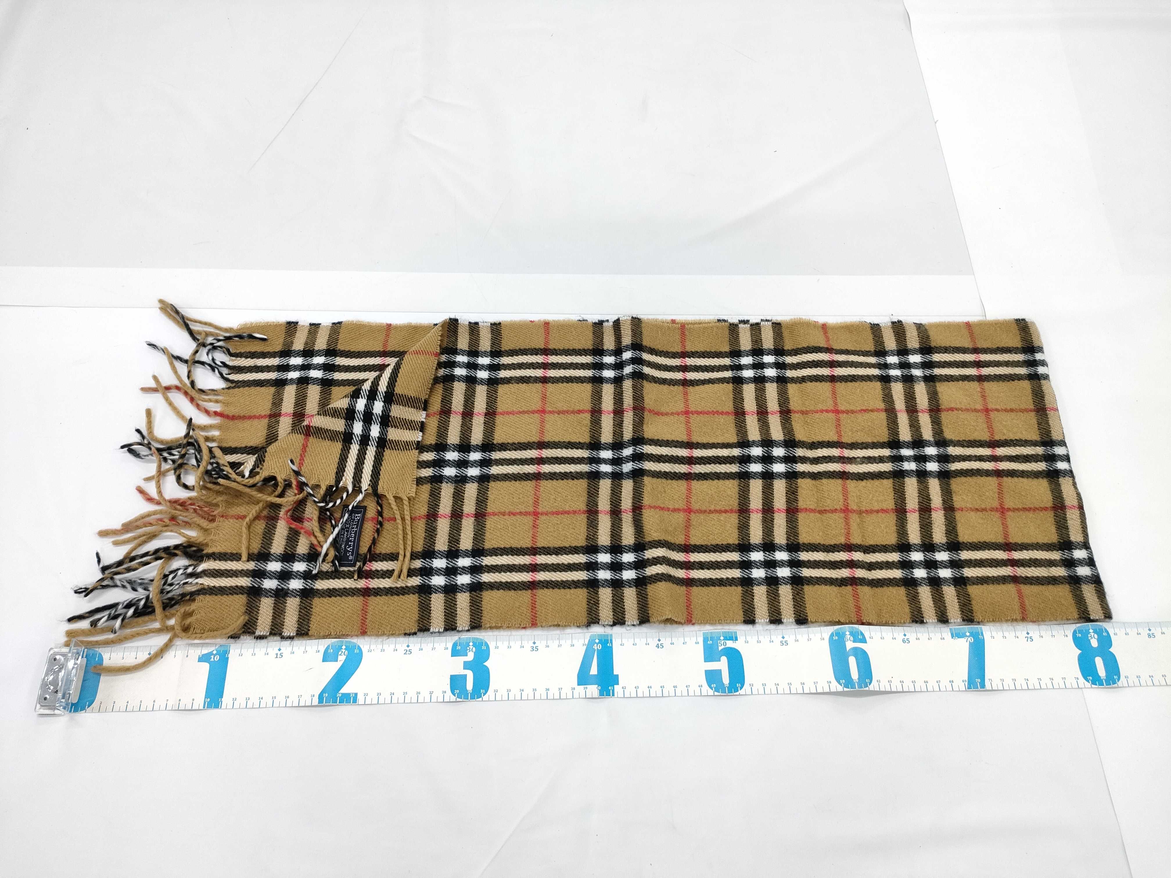 Vintage Burberrys of London Nova Check Lambswool Scarf