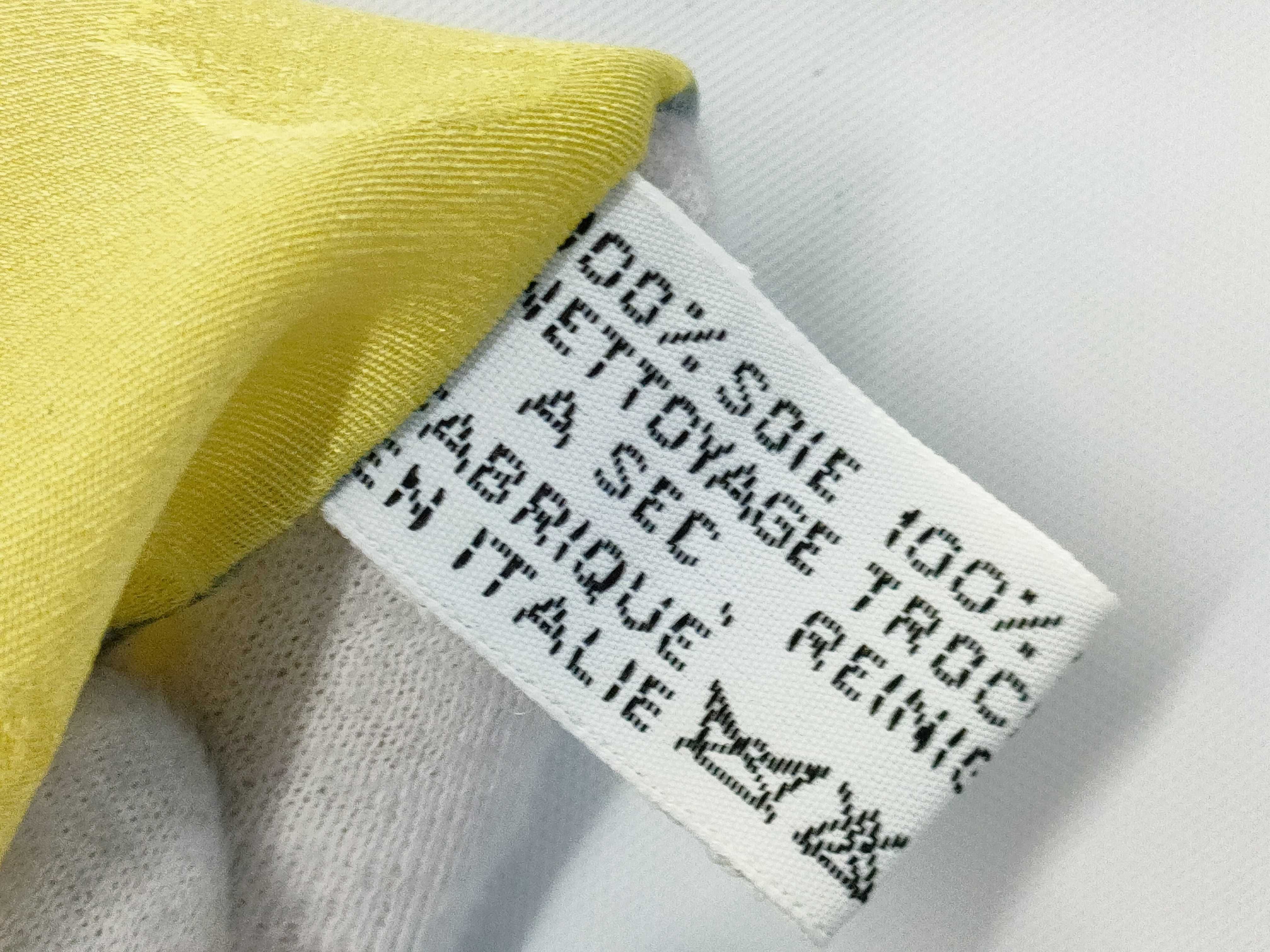 Must de Cartier Yellow Silk Jacquard Tutti Frutti Pattern Scarf