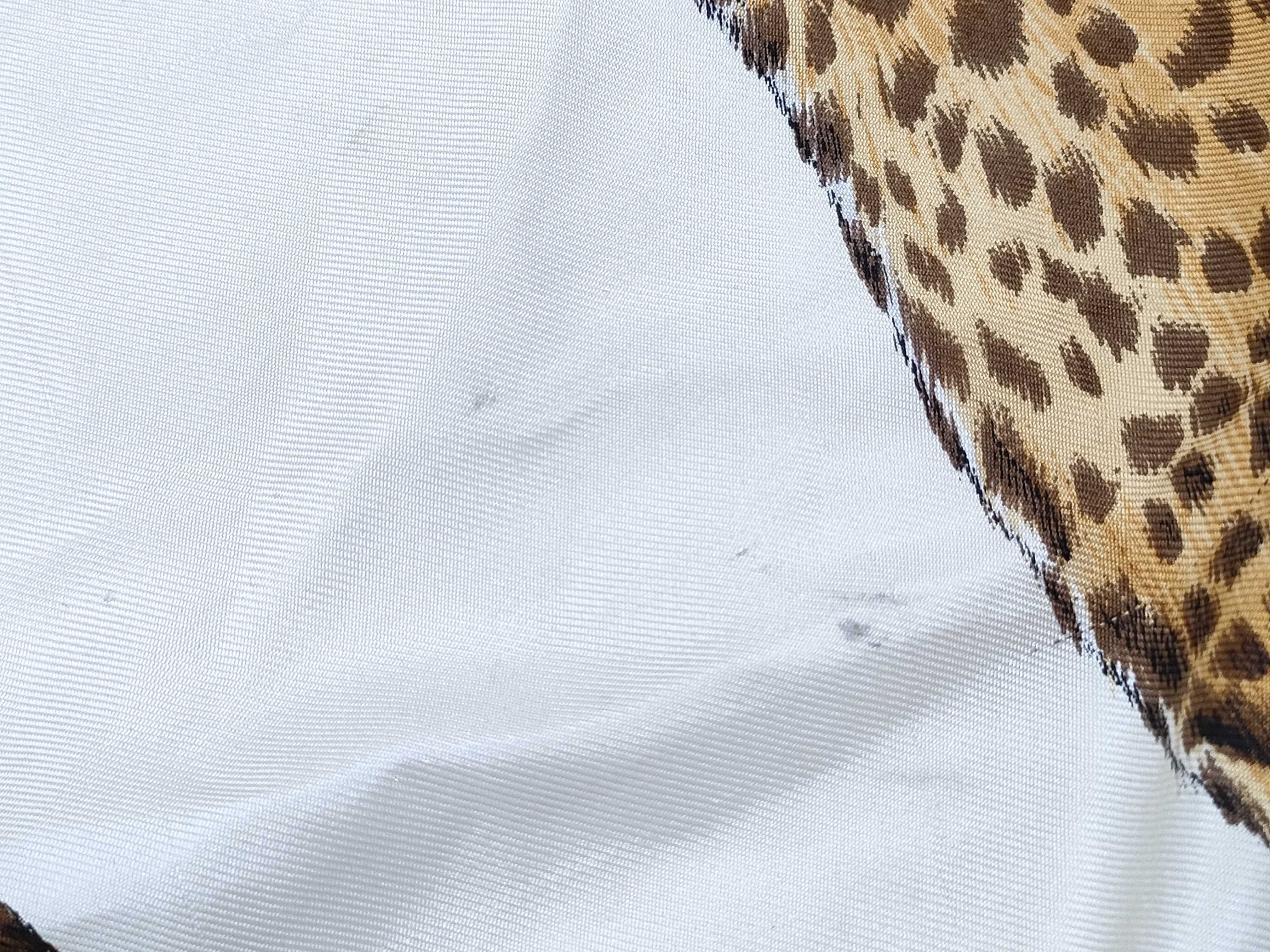 Salvatore Ferragamo Silk Scarf with Tiger Leopard and Cheetah Motif
