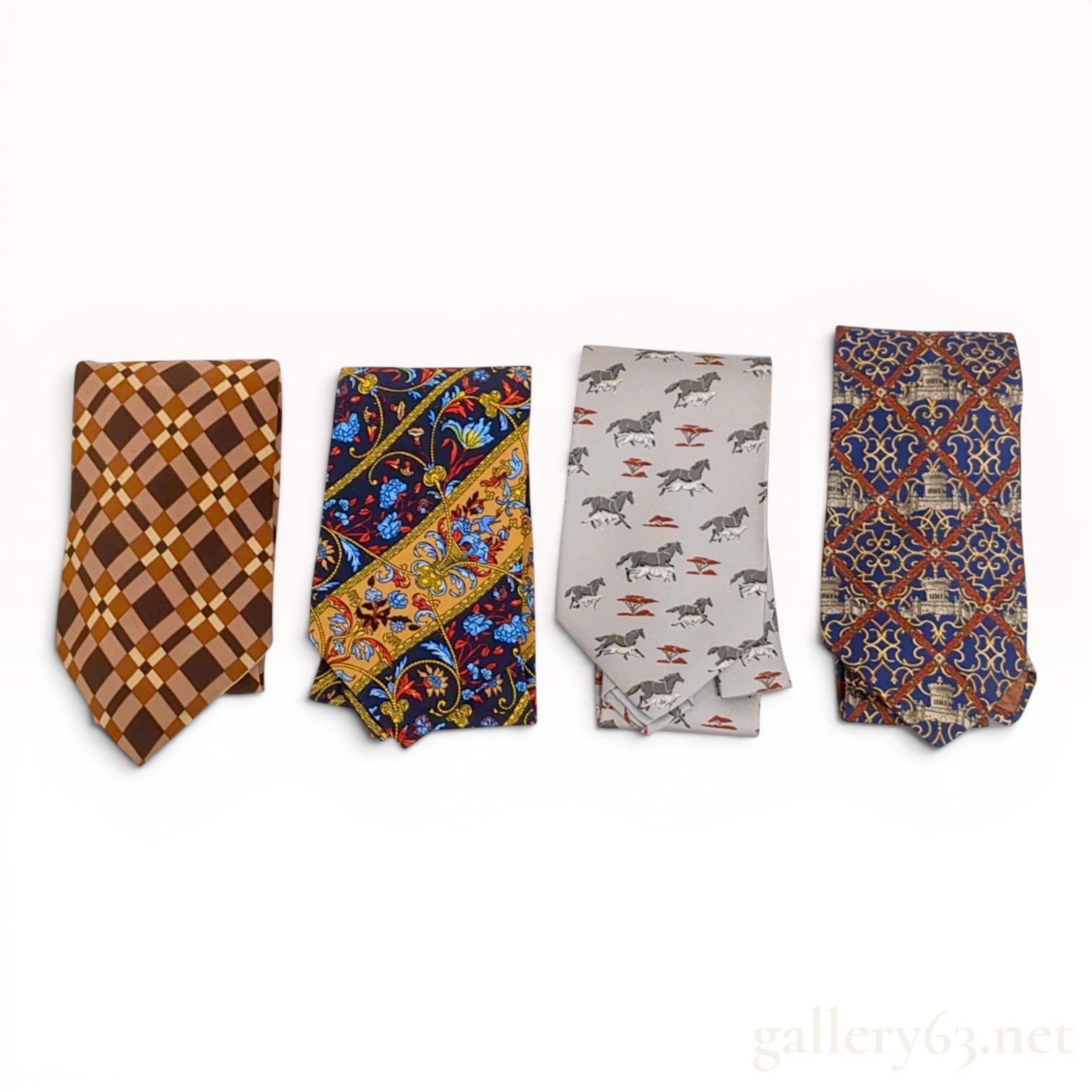 A Lot of Four Christian Dior Silk Men's Neckties