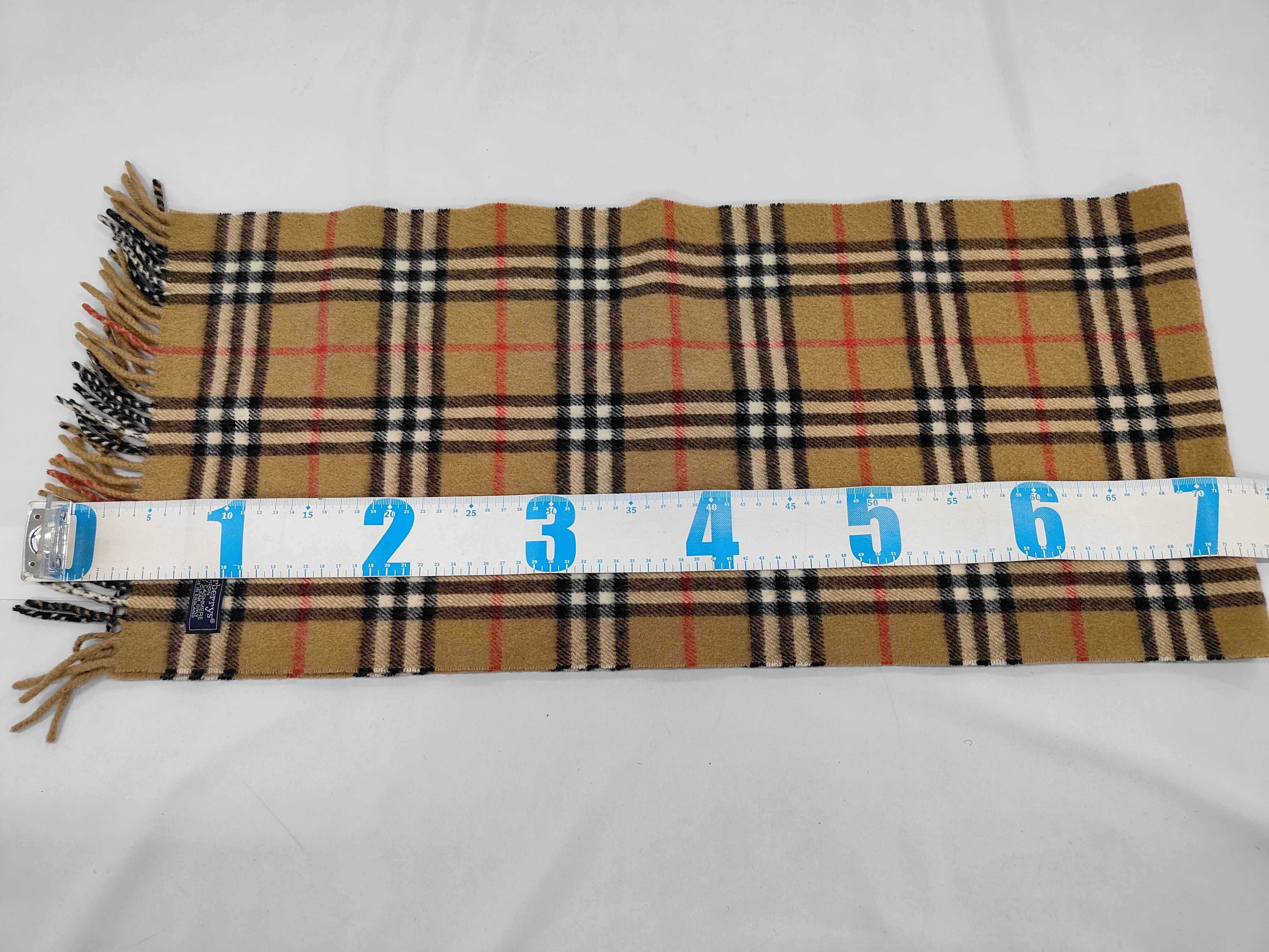 Vintage Burberrys 100% Cashmere House Check Scarf