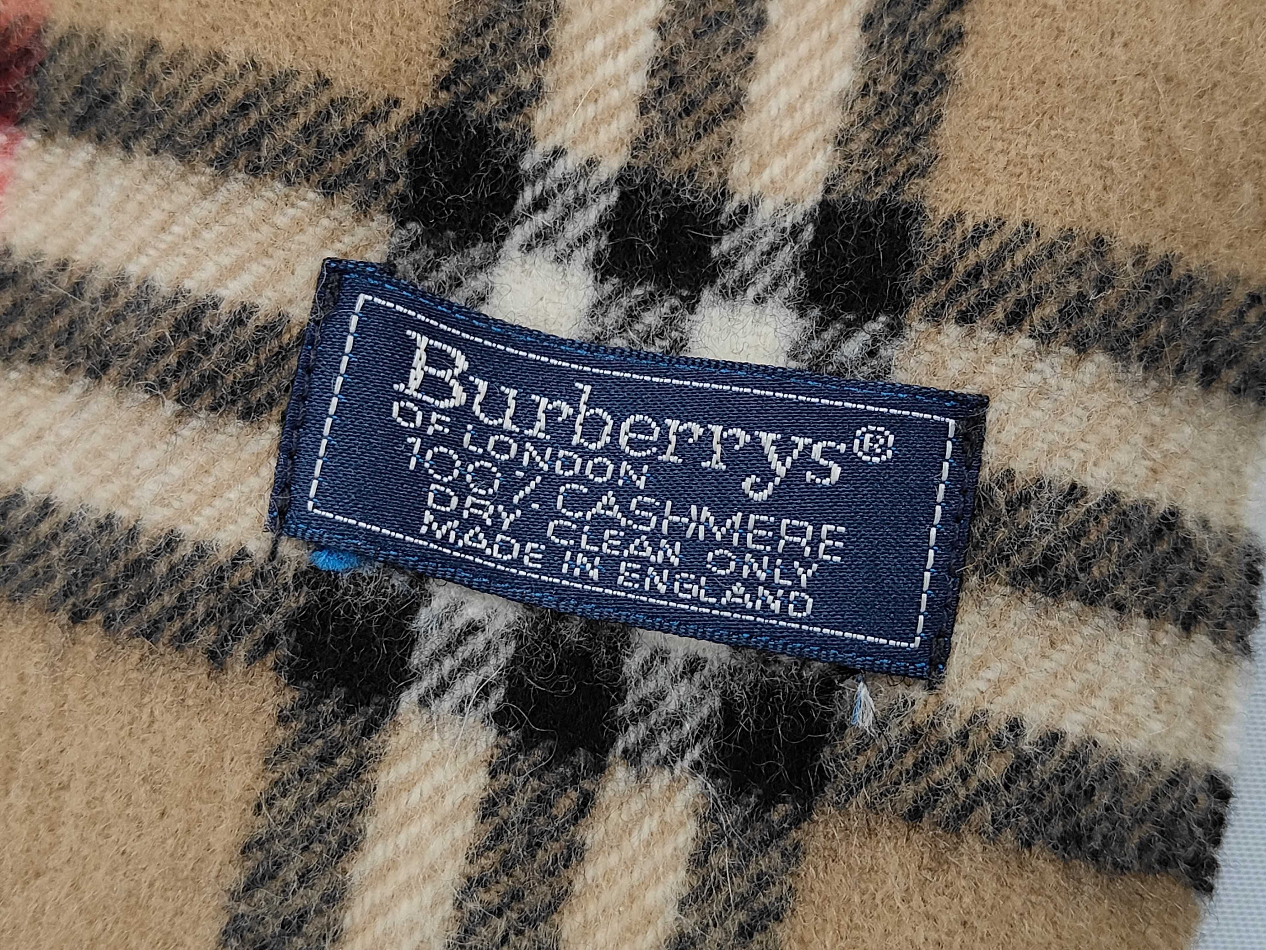 Vintage Burberrys 100% Cashmere House Check Scarf