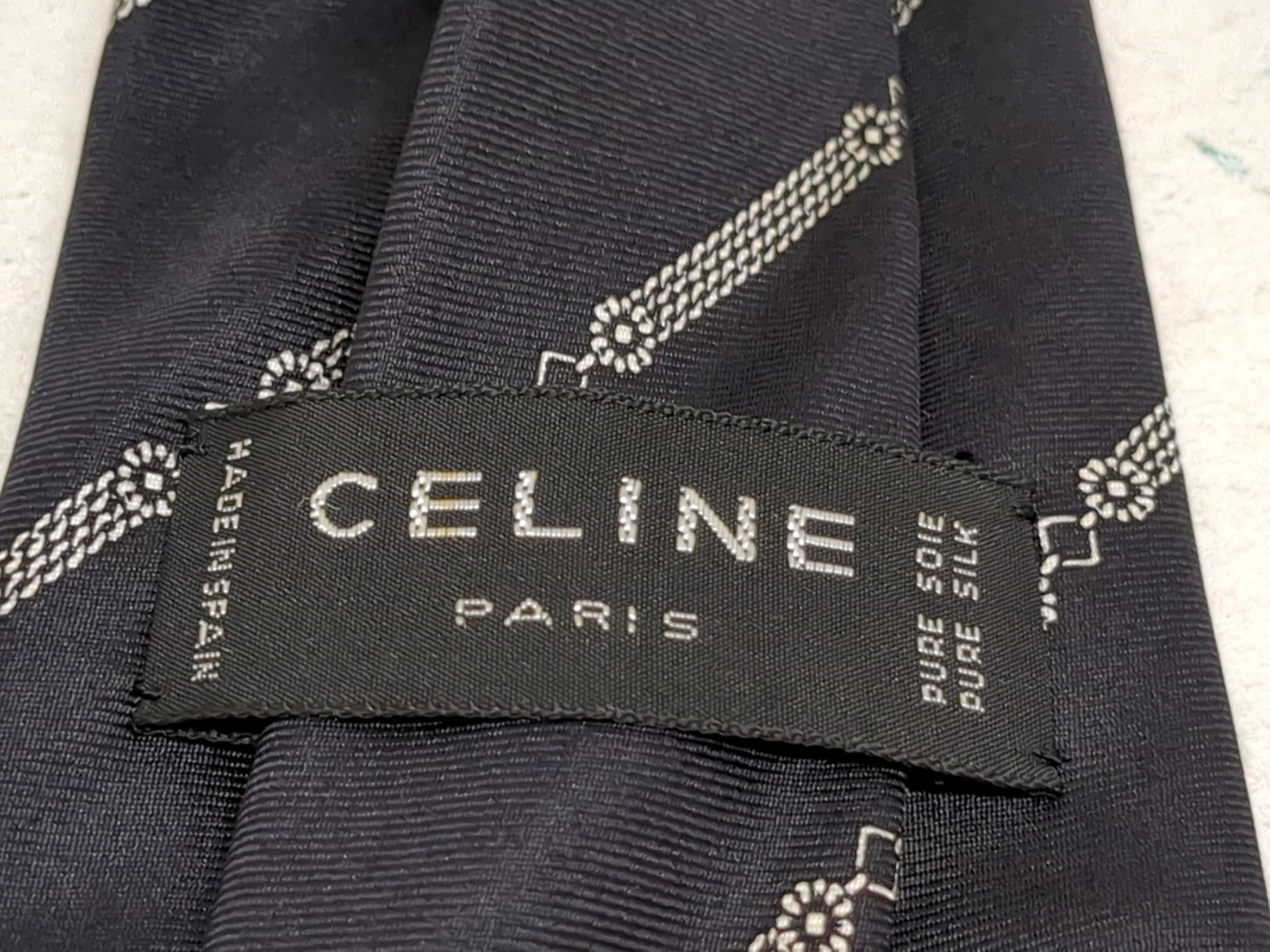 A Group of Five Designer Silk Neckties Including Fendi, Celine, and Yves Saint Laurent