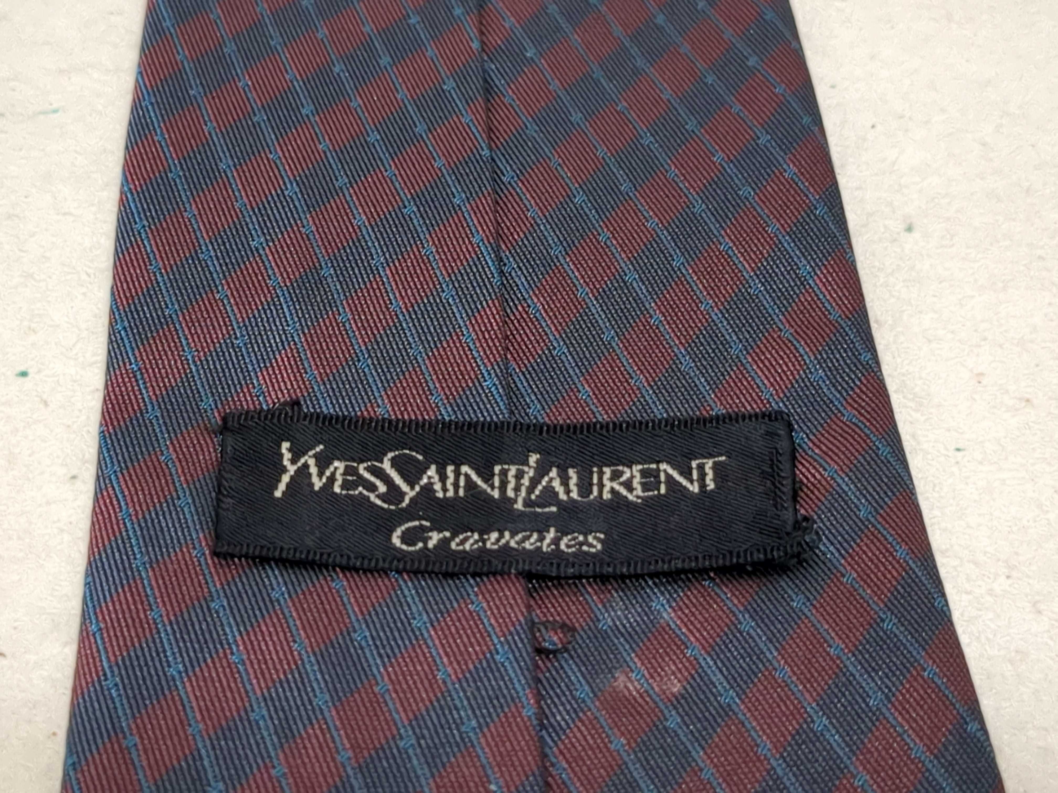 A Group of Five Designer Silk Neckties Including Fendi, Celine, and Yves Saint Laurent