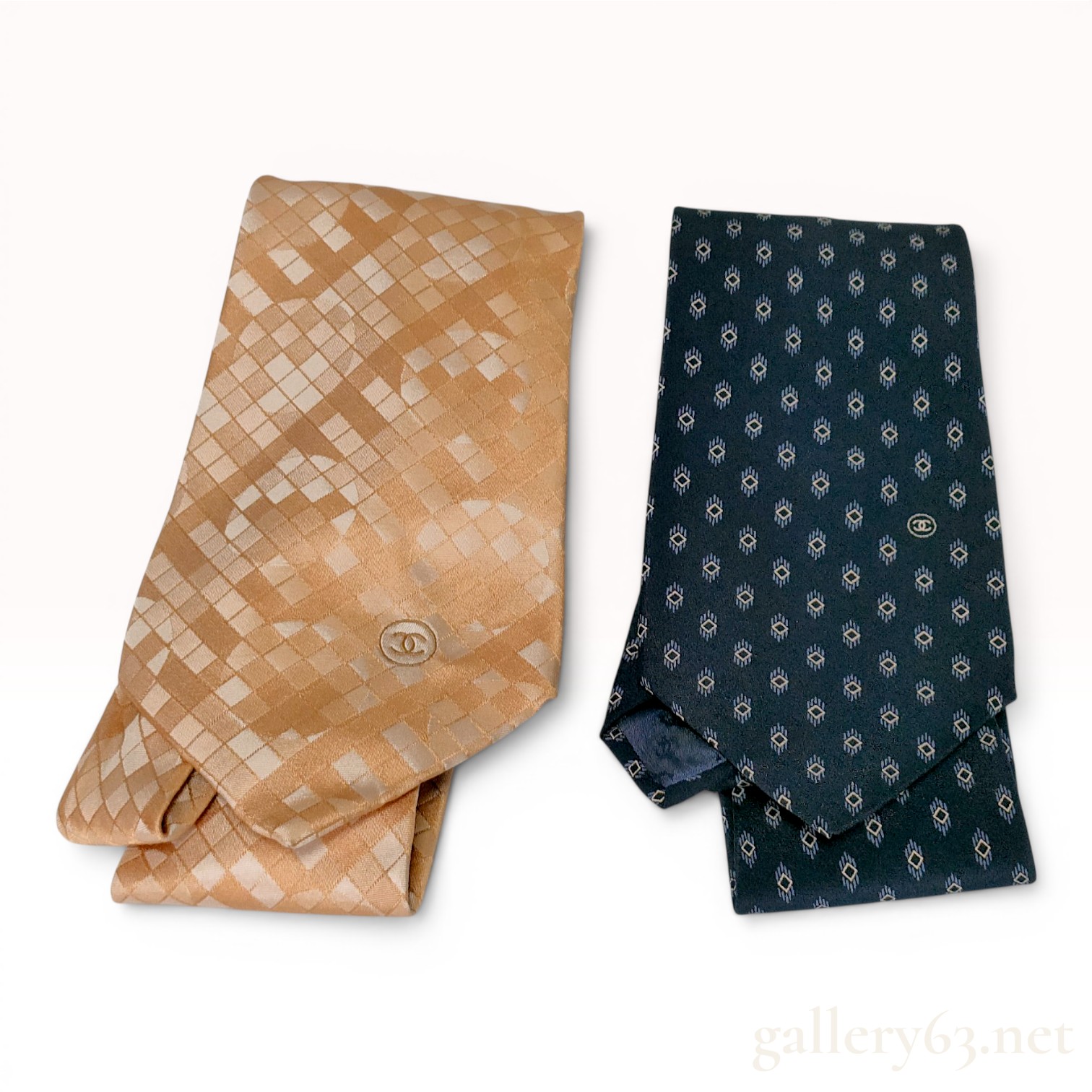 Two Chanel Silk Neckties