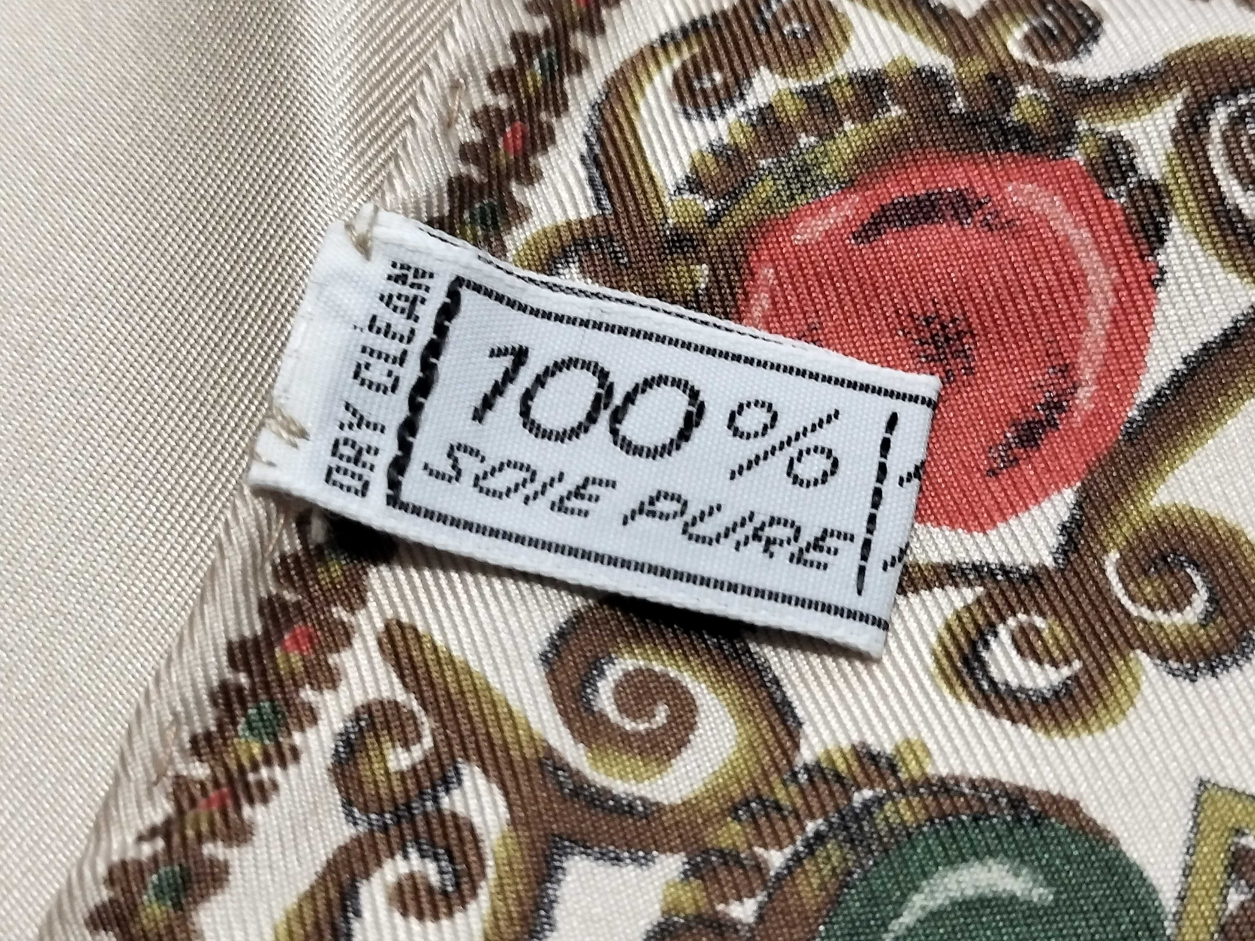 Christian Dior Jeweled Medallion Print Pure Silk Scarf Made in Italy