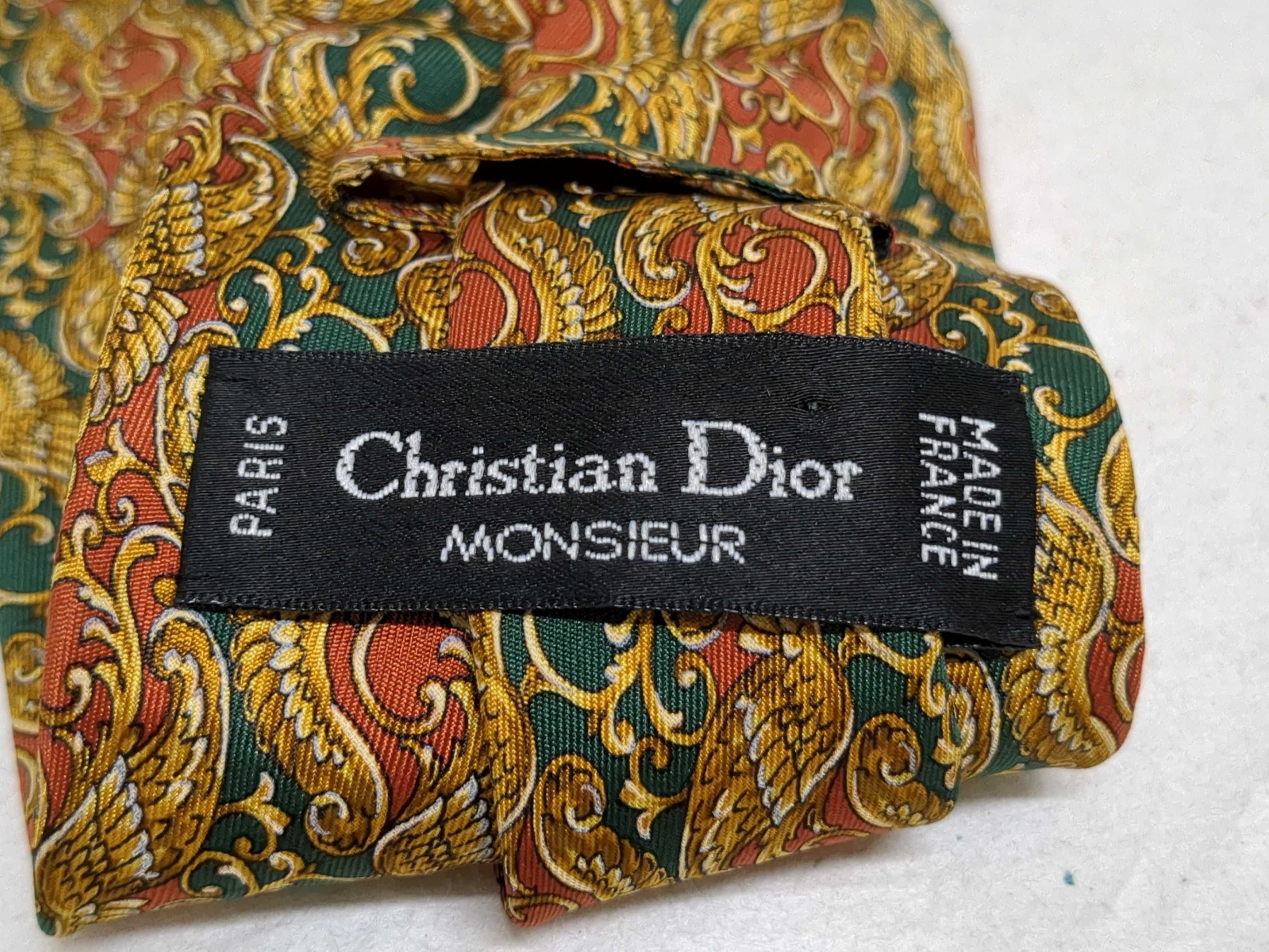 Lot of Five Designer Silk Neckties Including Christian Dior, Gucci, and Burberrys