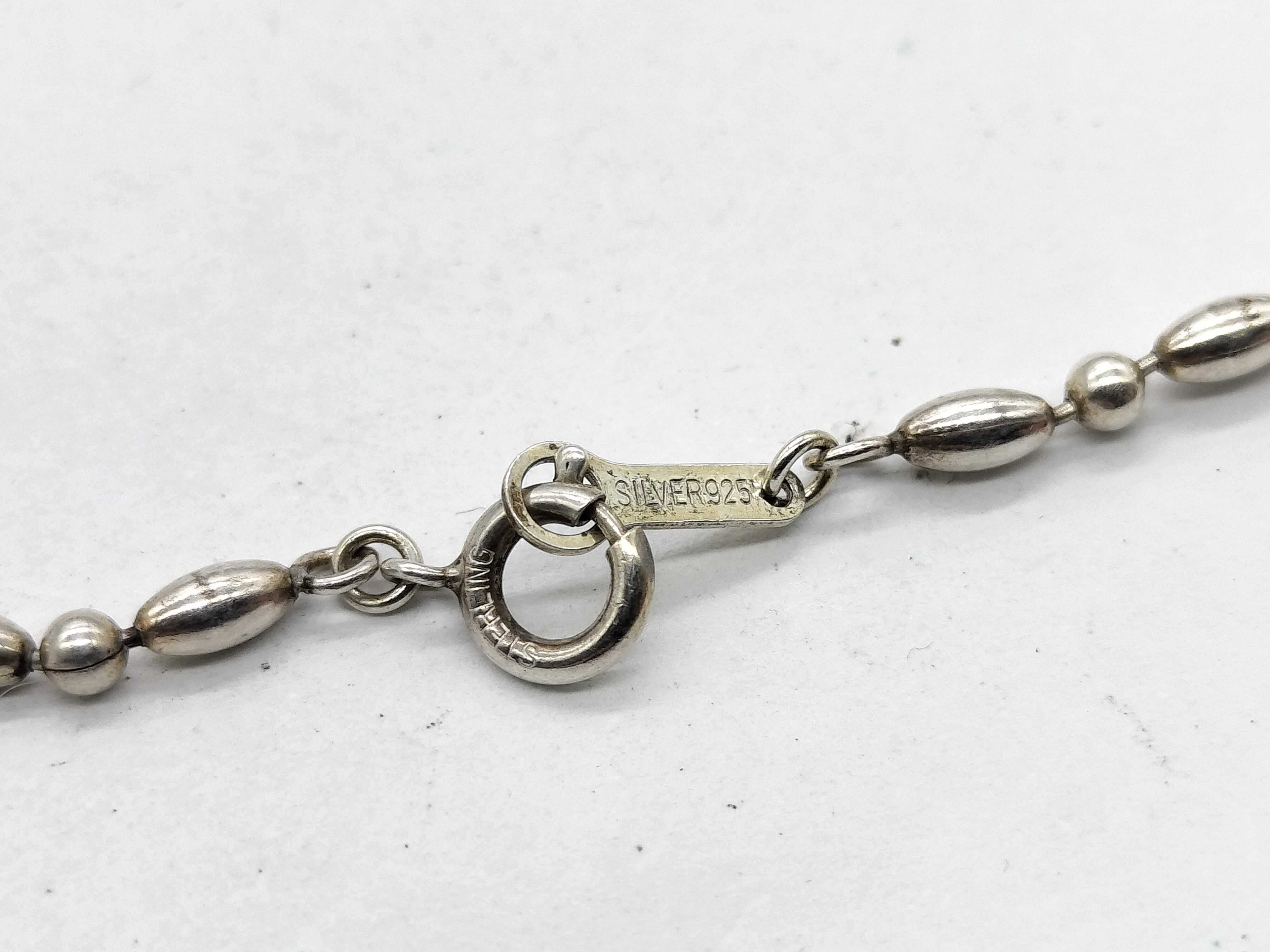 Gucci Trademark Sterling Silver Oval Tag Pendant Necklace with Box