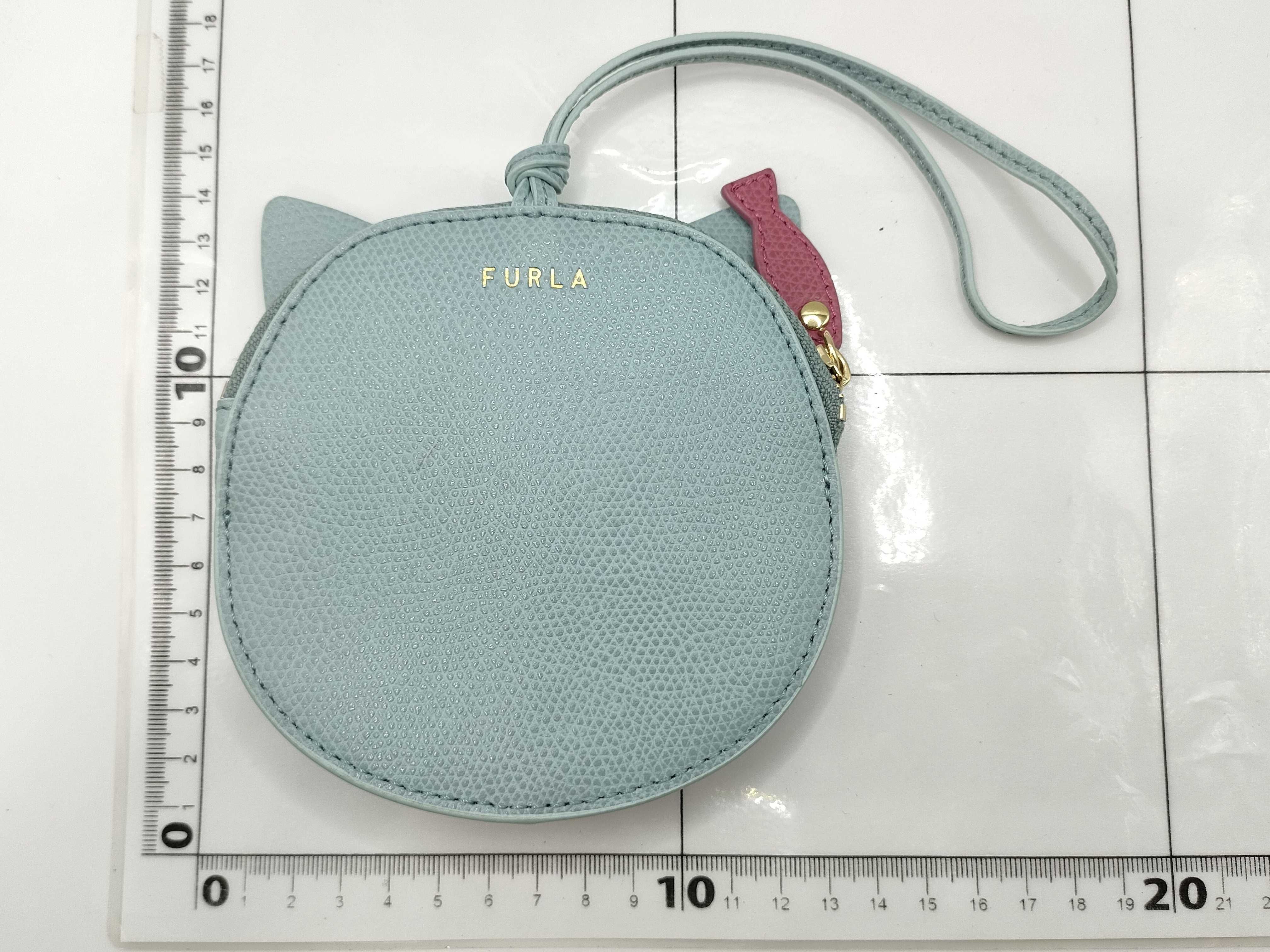 Furla Allegra Cat-Shaped Leather Coin Purse and Wristlet