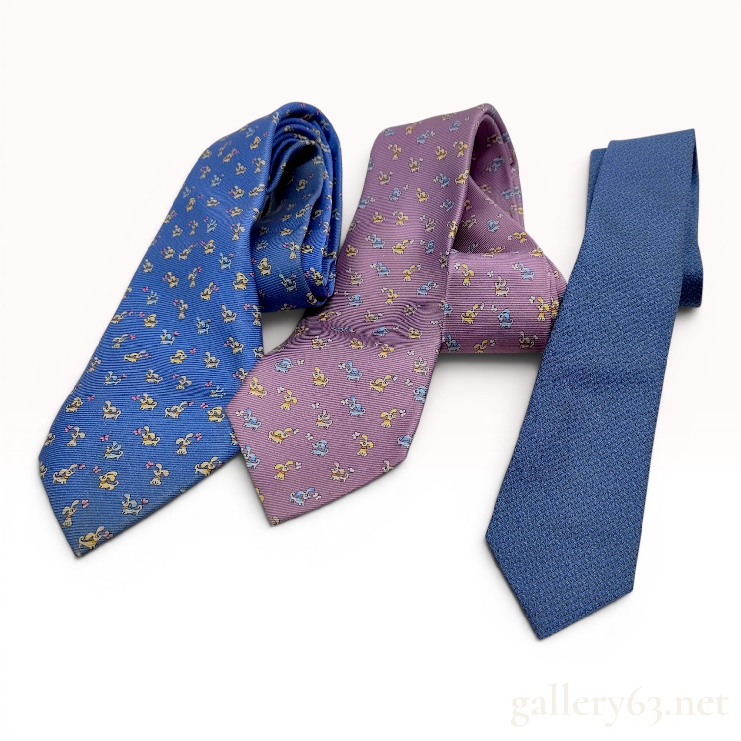 Three Bvlgari Silk Neckties