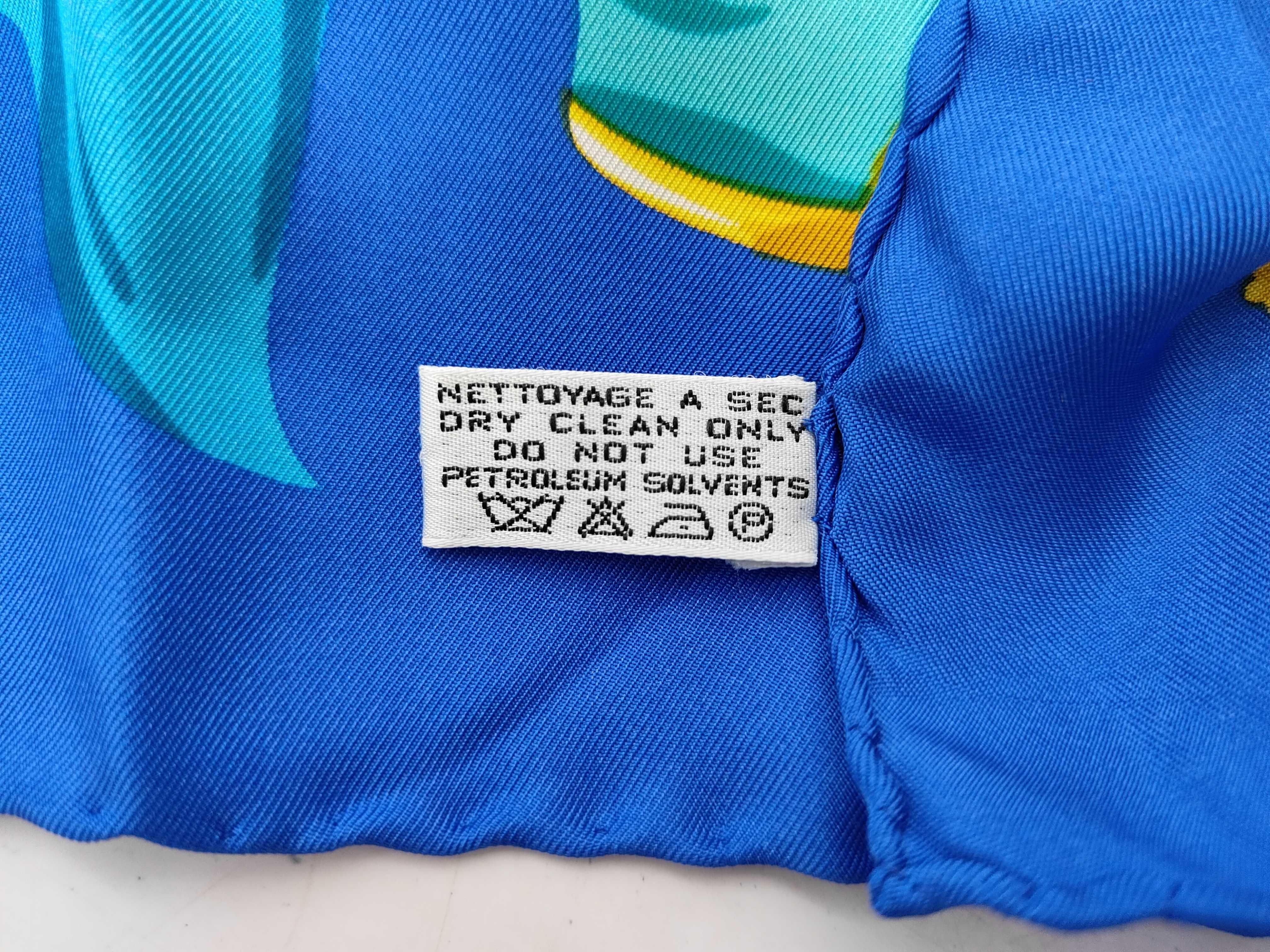 Celine Paris Square Silk Scarf with Celestial and Ribbon Motif