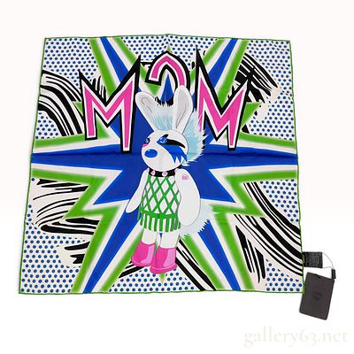 MCM Mulberry Silk Cyber Rabbit Scarf from the 2017 Spring/Summer Punk Ethos Collection. This 