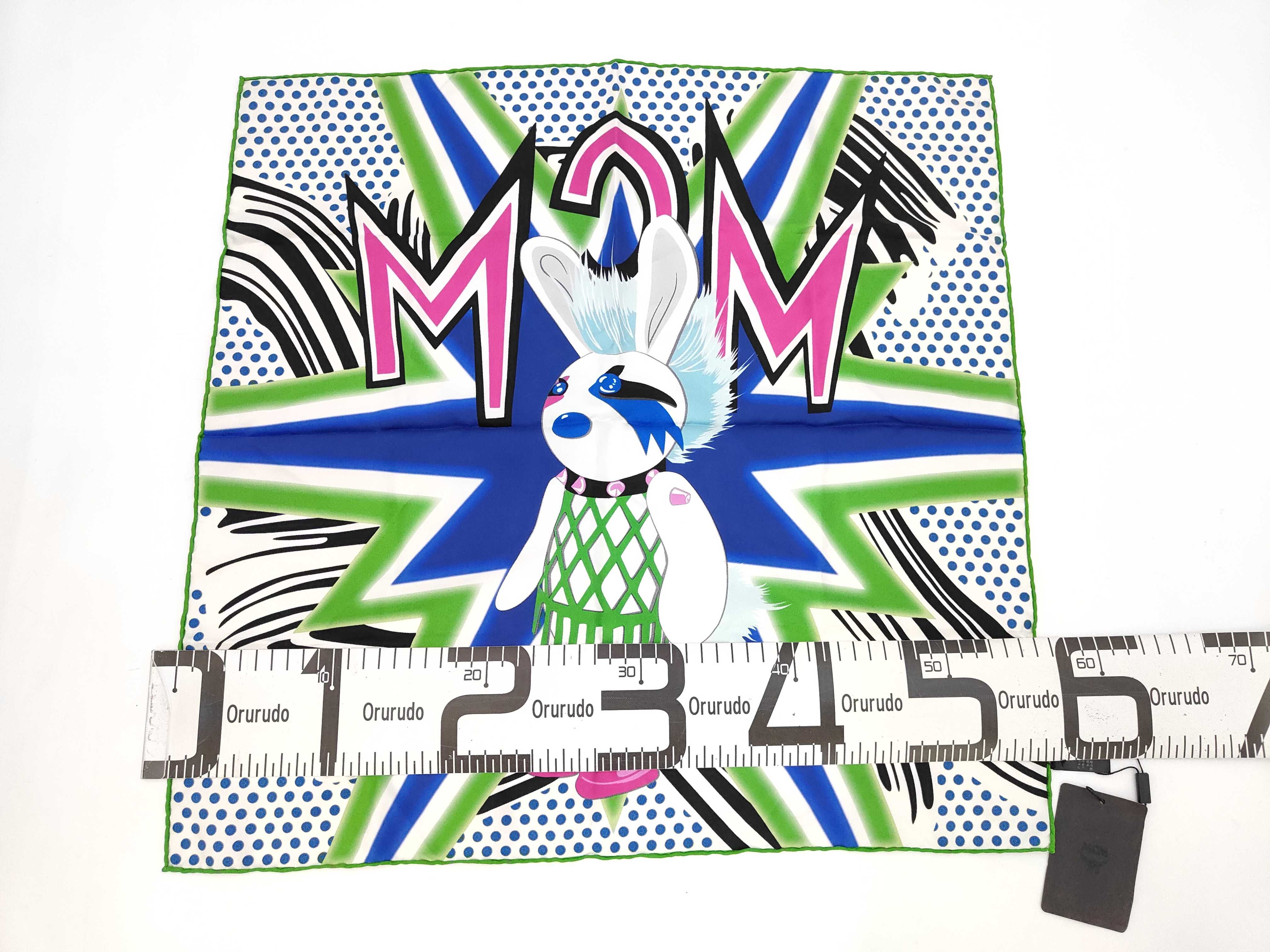 MCM Mulberry Silk Cyber Rabbit Scarf from the 2017 Spring/Summer Punk Ethos Collection