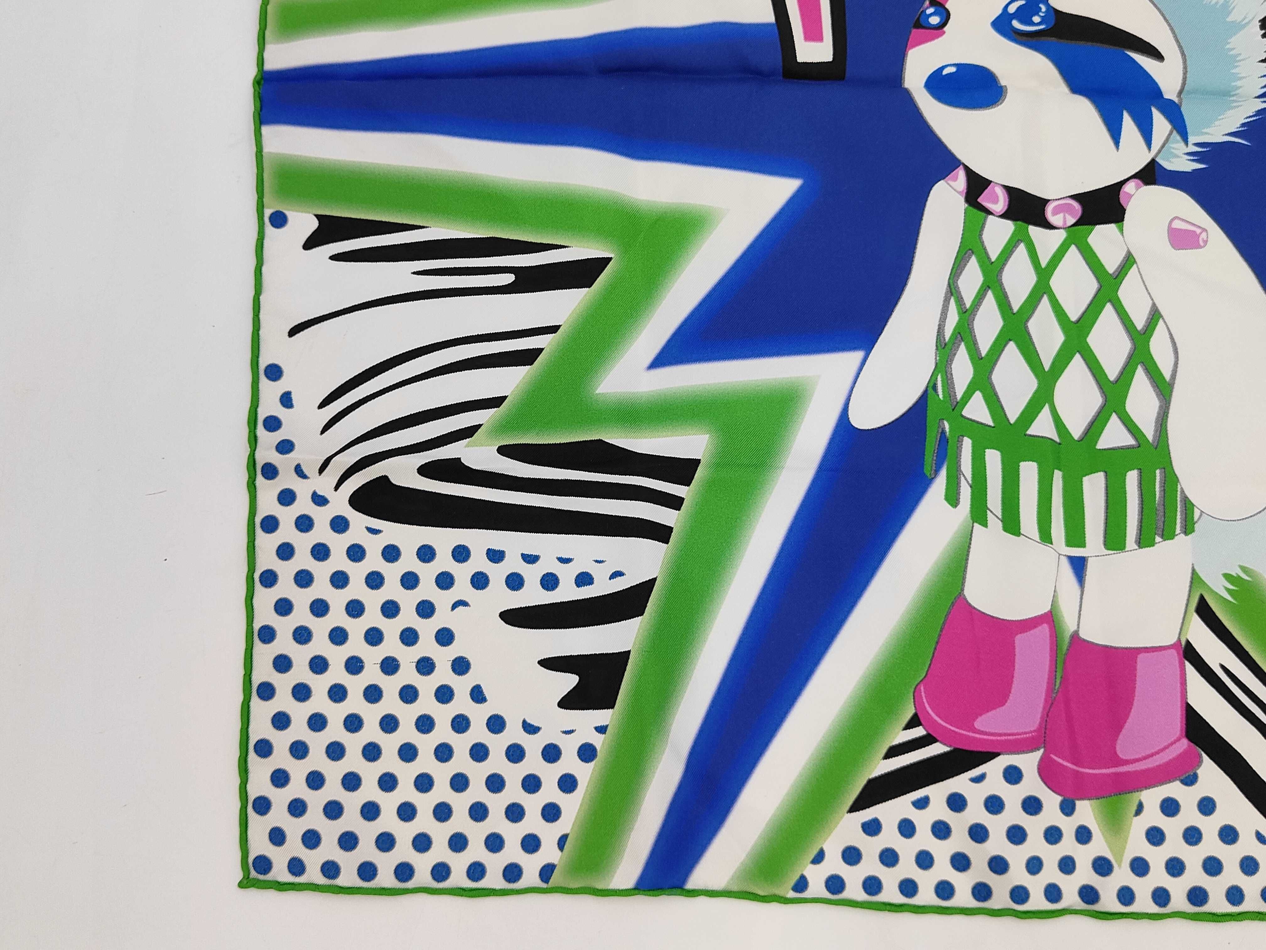 MCM Mulberry Silk Cyber Rabbit Scarf from the 2017 Spring/Summer Punk Ethos Collection