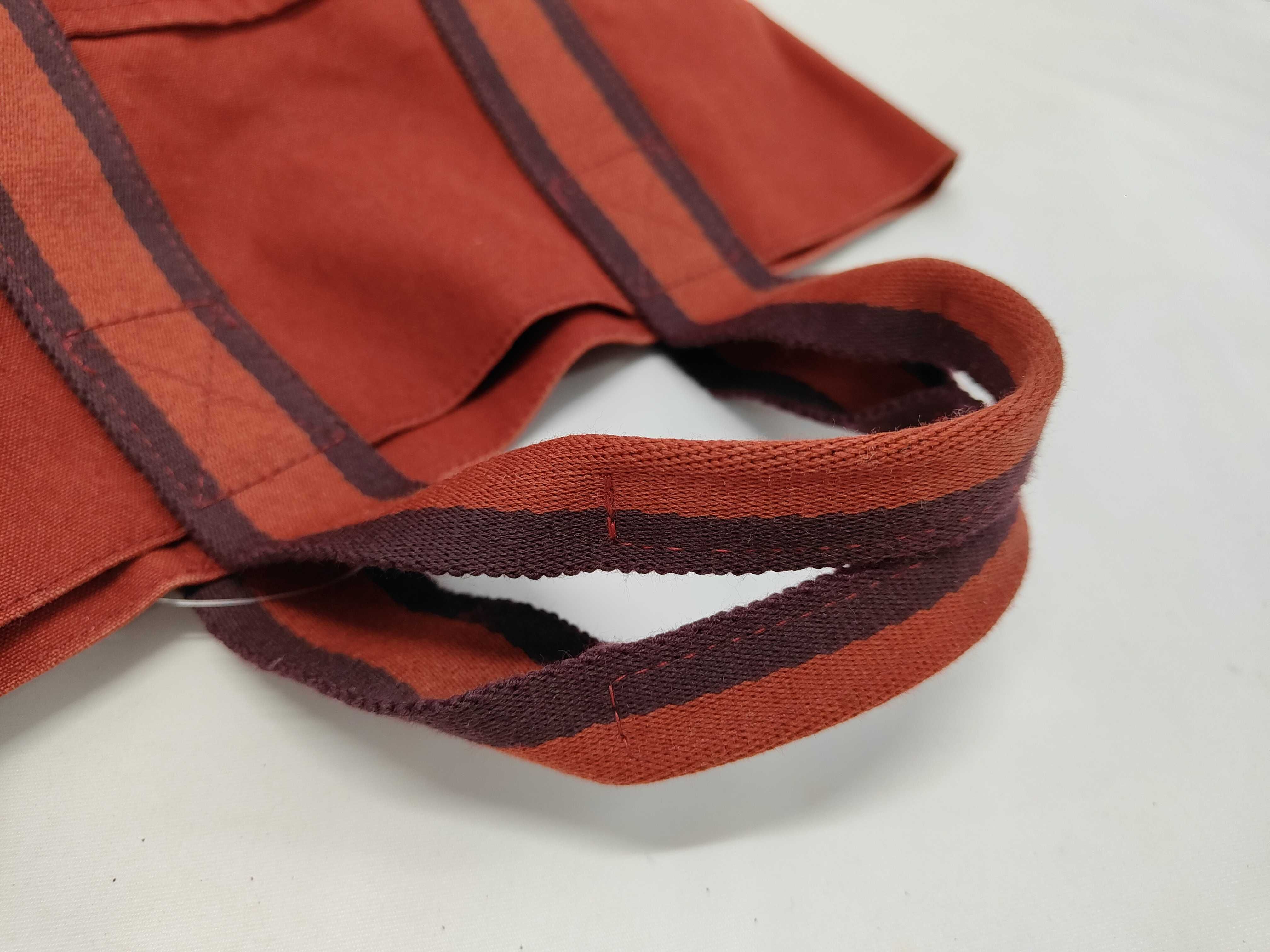 Hermes Red Canvas Fourre-Tout Cabas Tote Bag