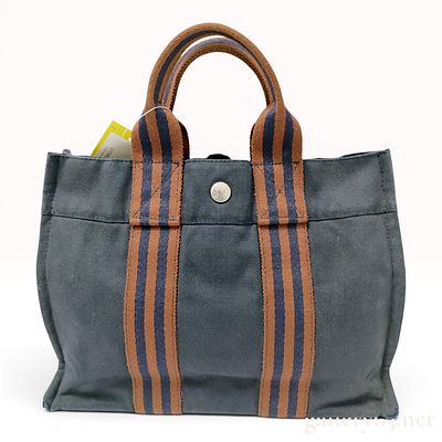 Hermes Fourre-Tout PM Canvas Tote Bag. This Hermes Fourre-Tout PM (Petit Modele) tote bag is 
