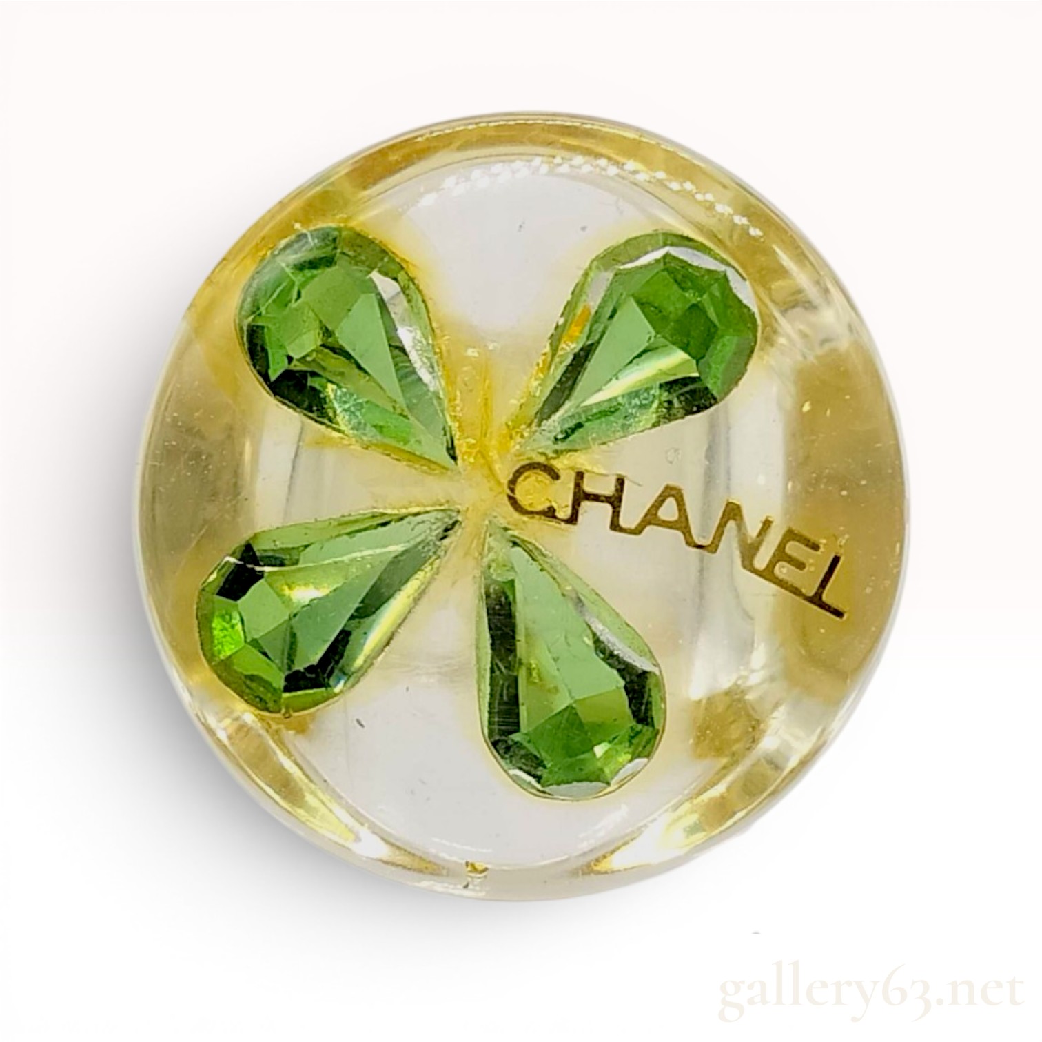 Chanel Vintage Resin Quatrefoil Clover Statement Ring