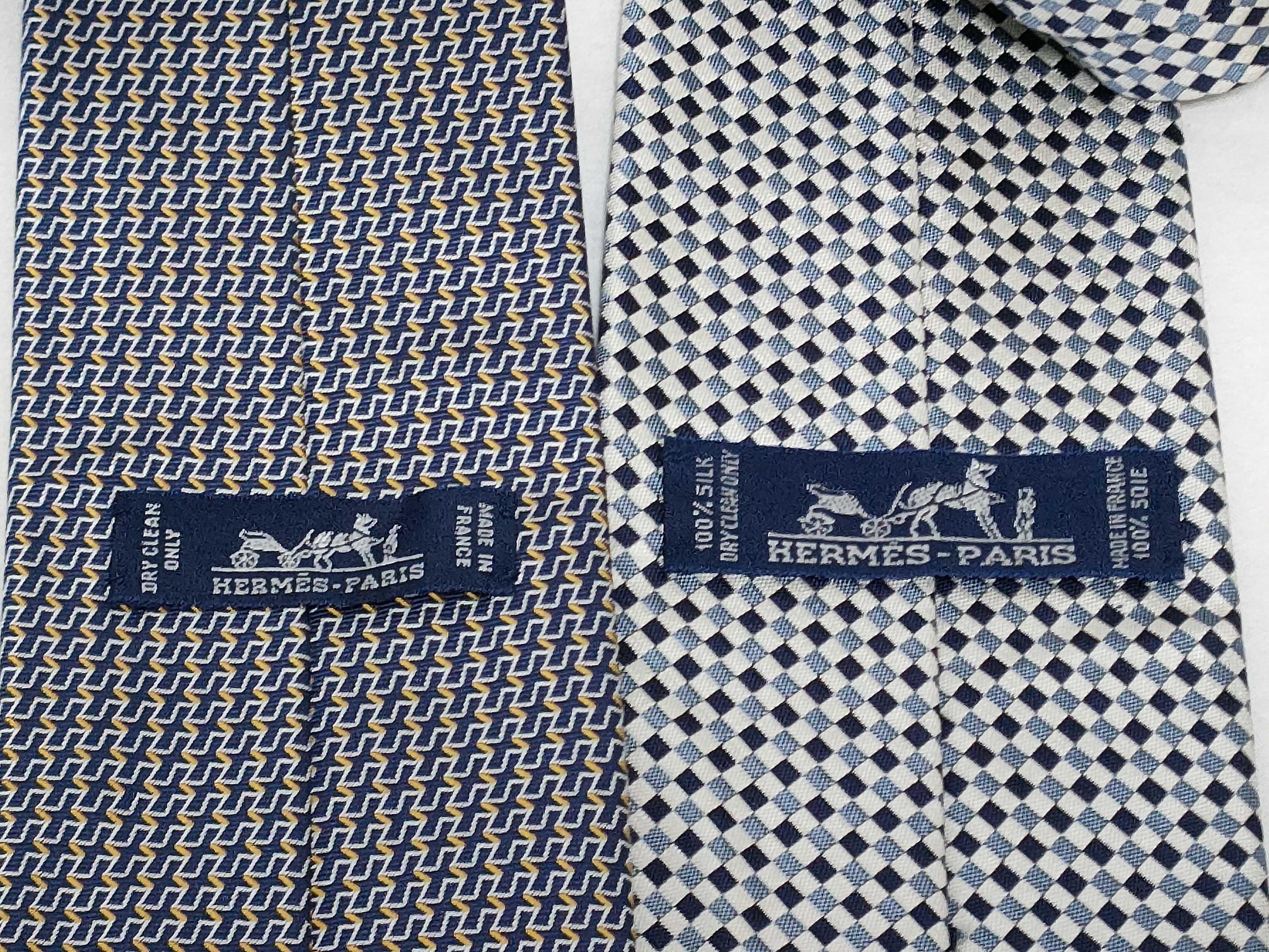 Two Hermes Silk Neckties