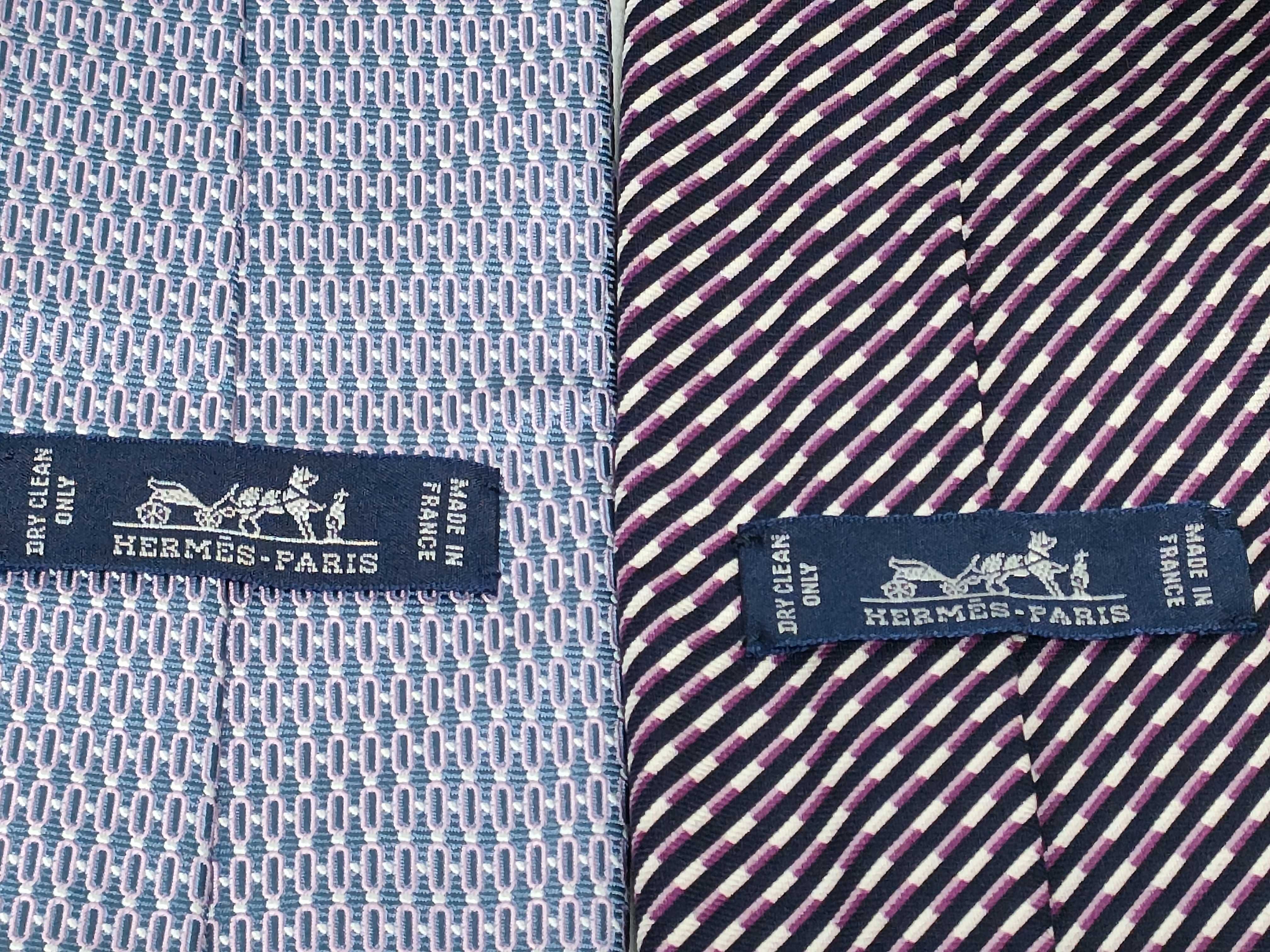 Two Hermes Silk Neckties