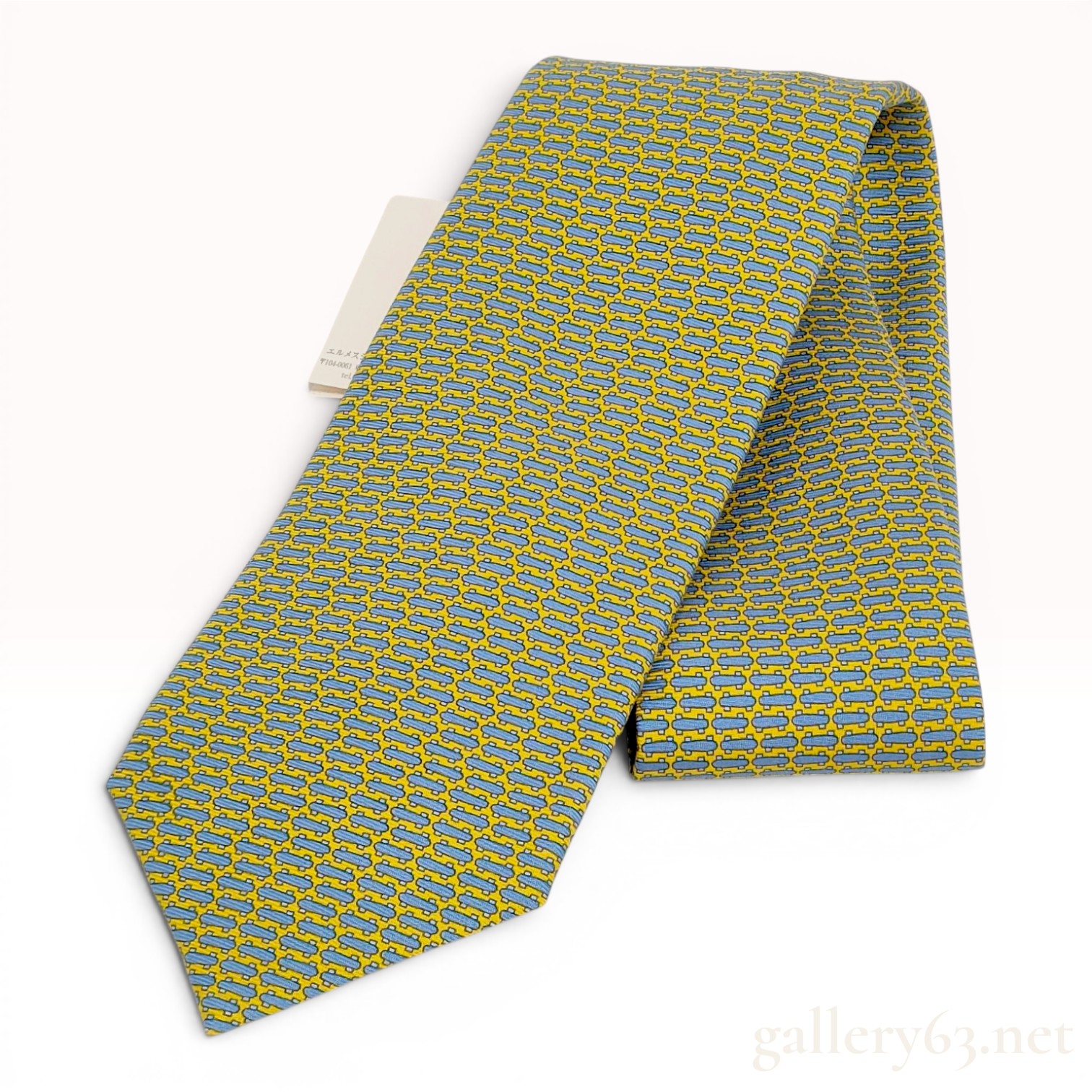 Hermes Skateboard Pattern Silk Necktie