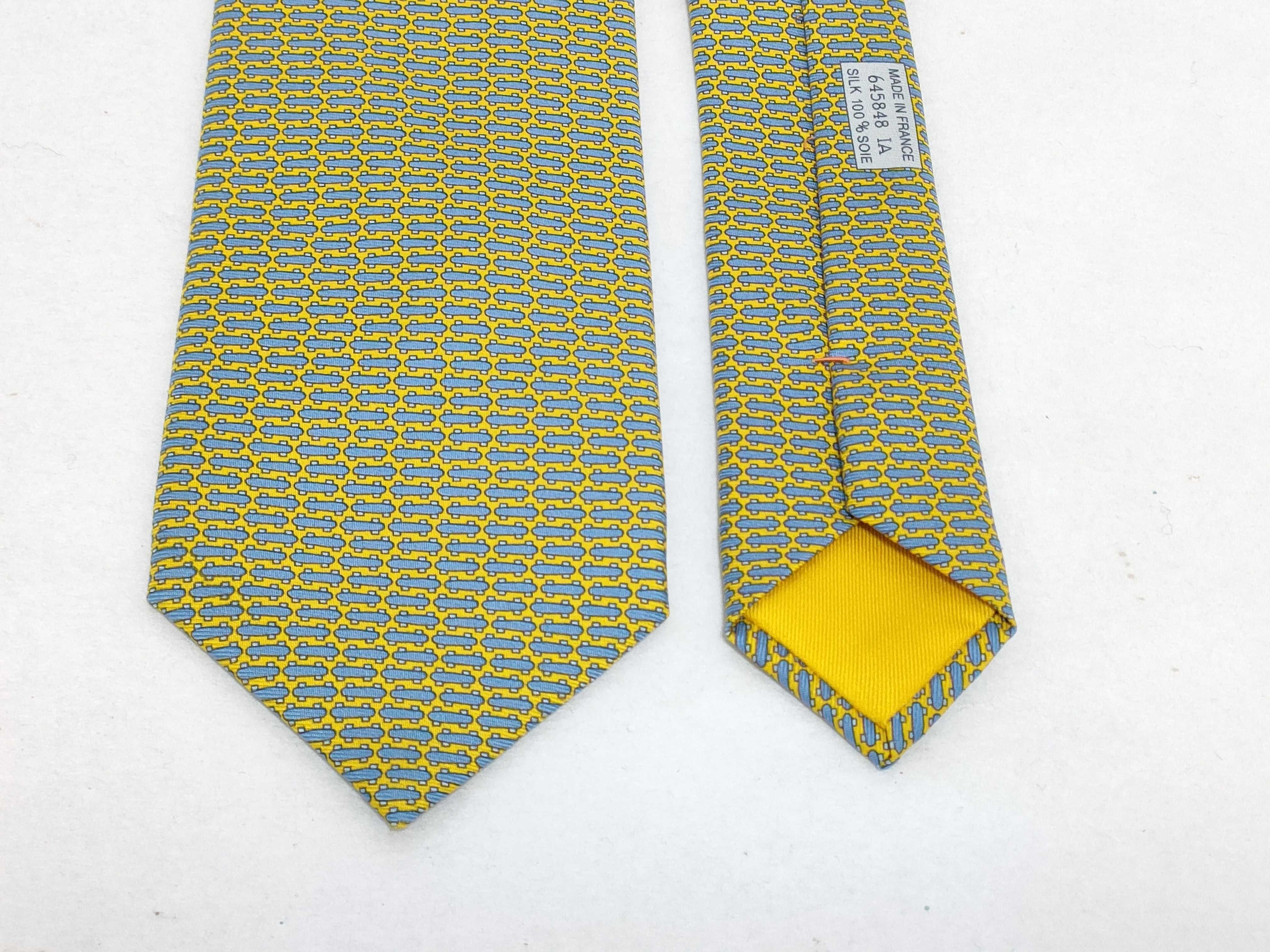 Hermes Skateboard Pattern Silk Necktie