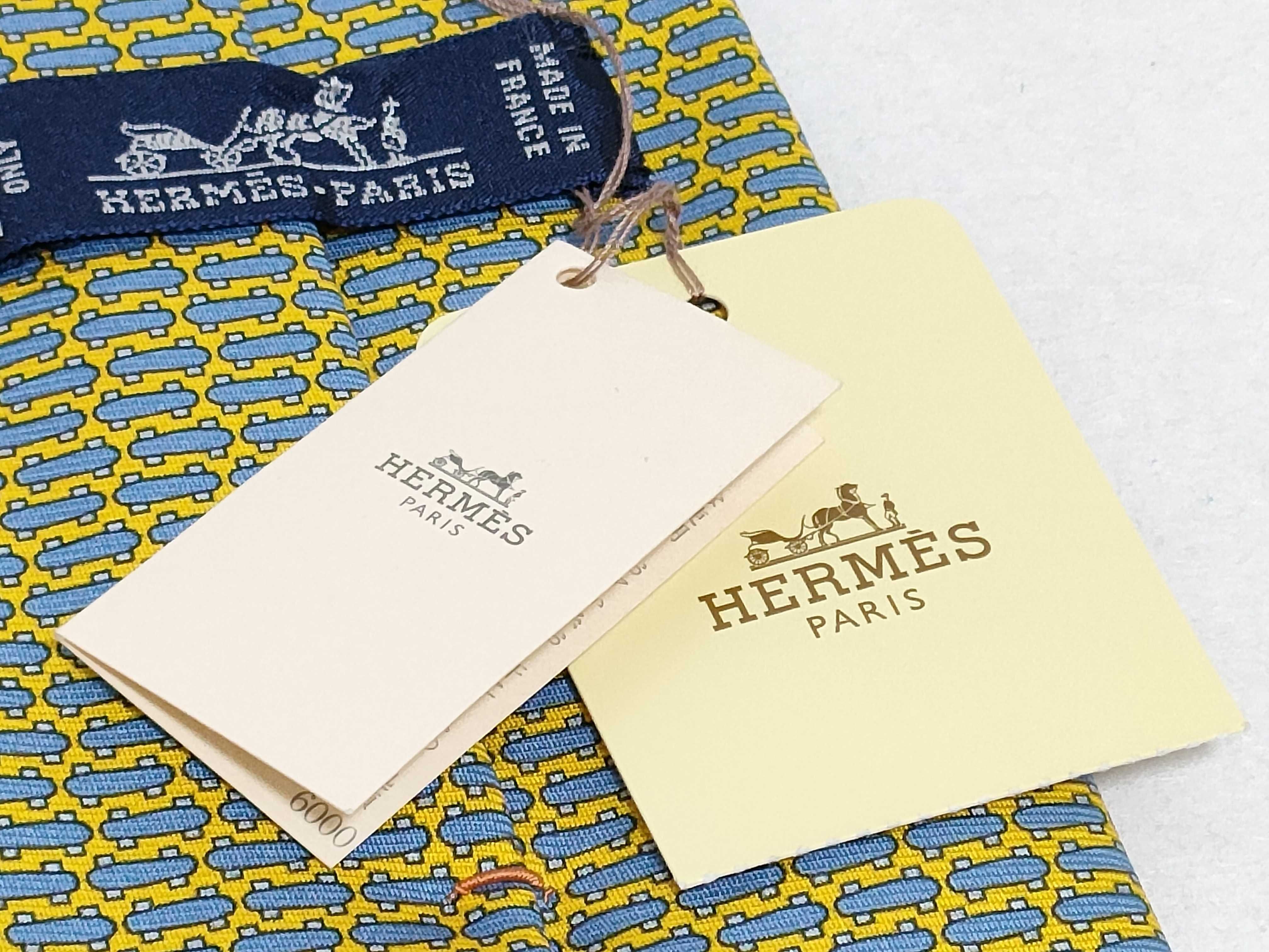 Hermes Skateboard Pattern Silk Necktie