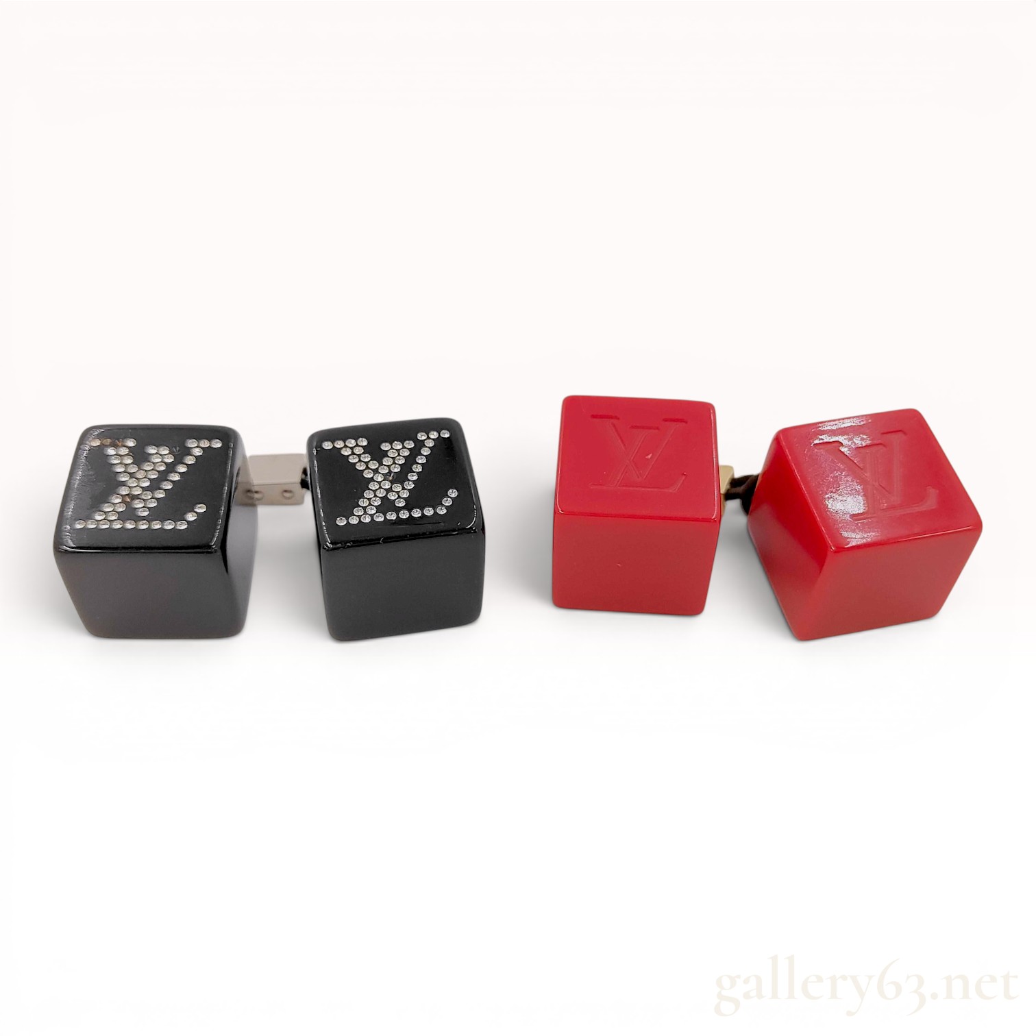 A Pair of Louis Vuitton Resin Hair Cube Elastics