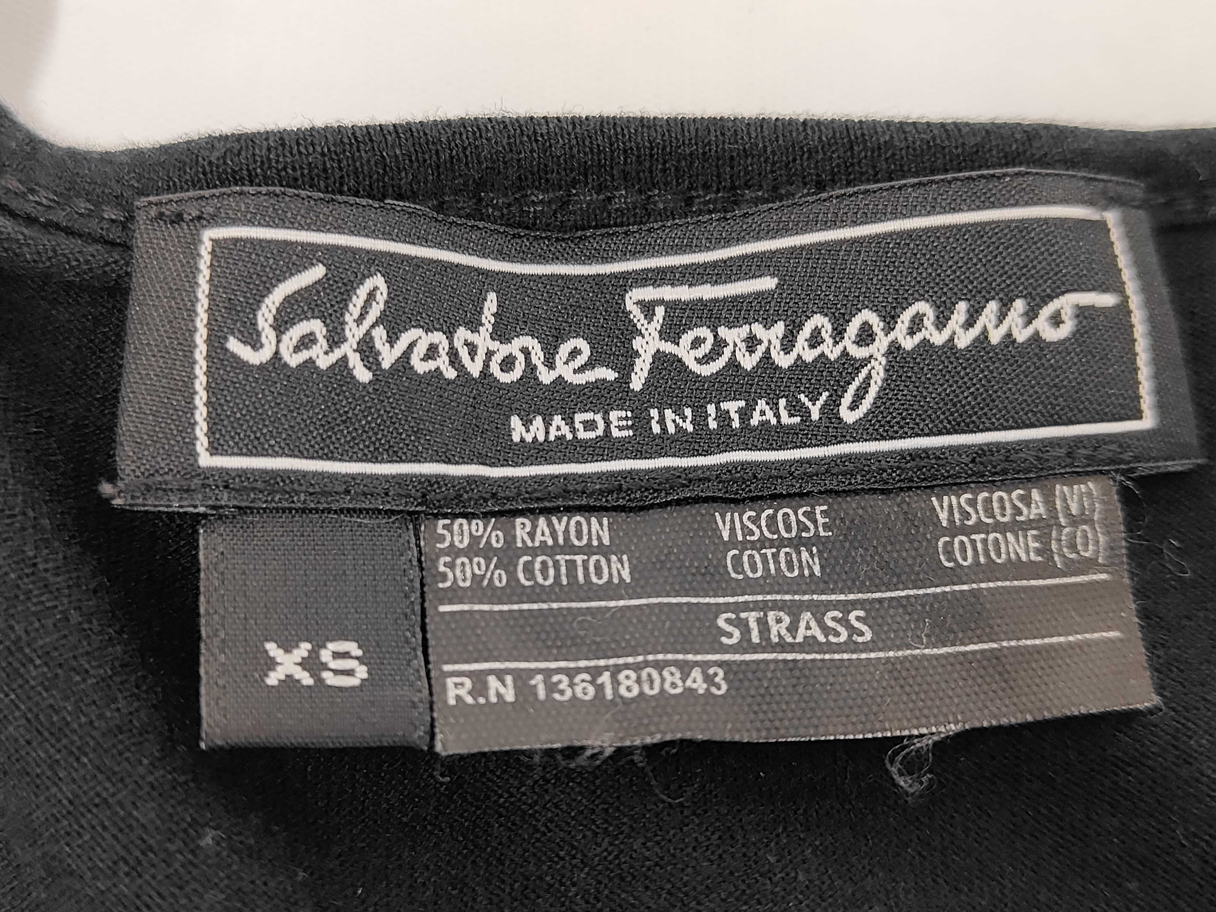 Salvatore Ferragamo Women's Short Sleeve Abstract Graphic T-Shirt Size XS