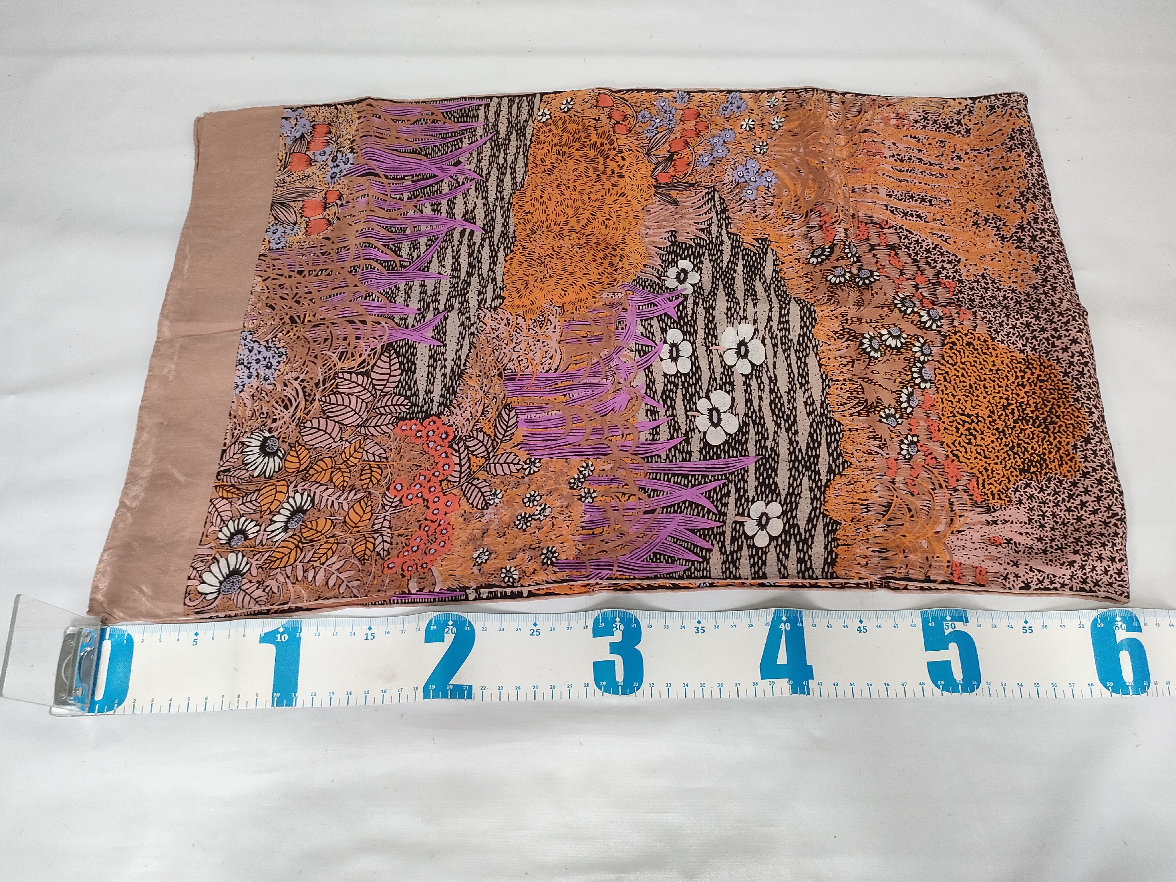 Christian Dior Vintage Silk Botanical Print Scarf