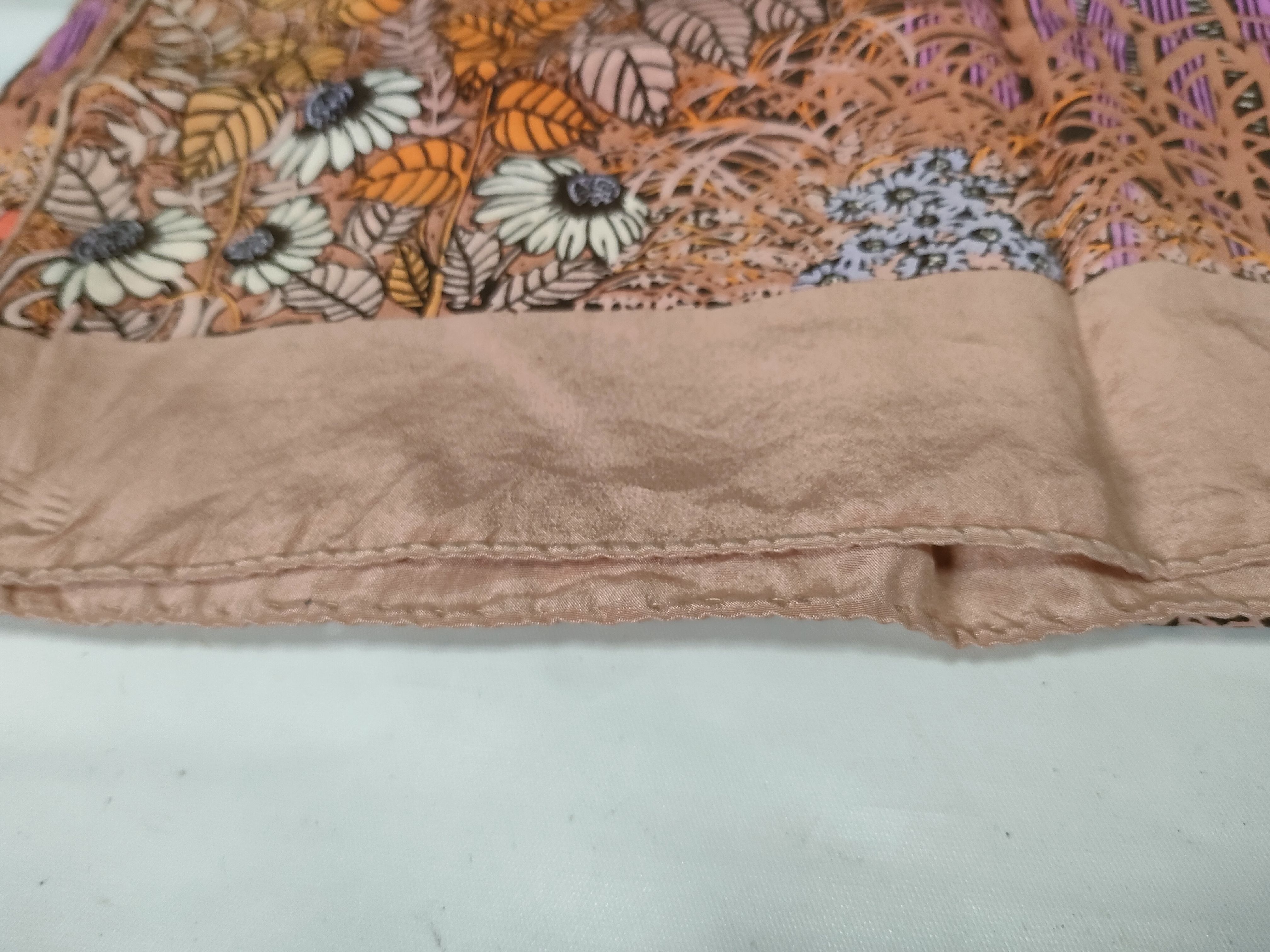Christian Dior Vintage Silk Botanical Print Scarf