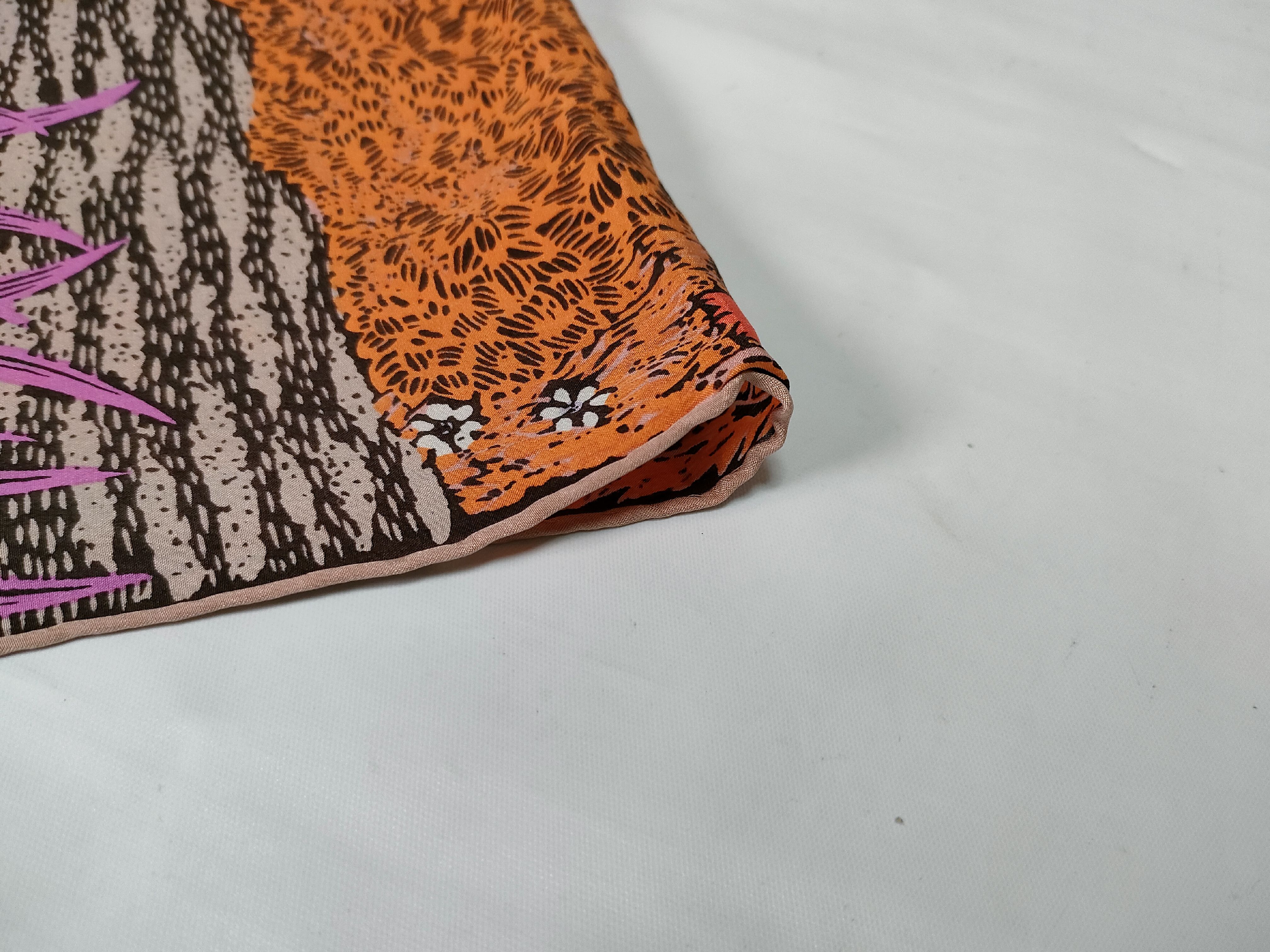 Christian Dior Vintage Silk Botanical Print Scarf